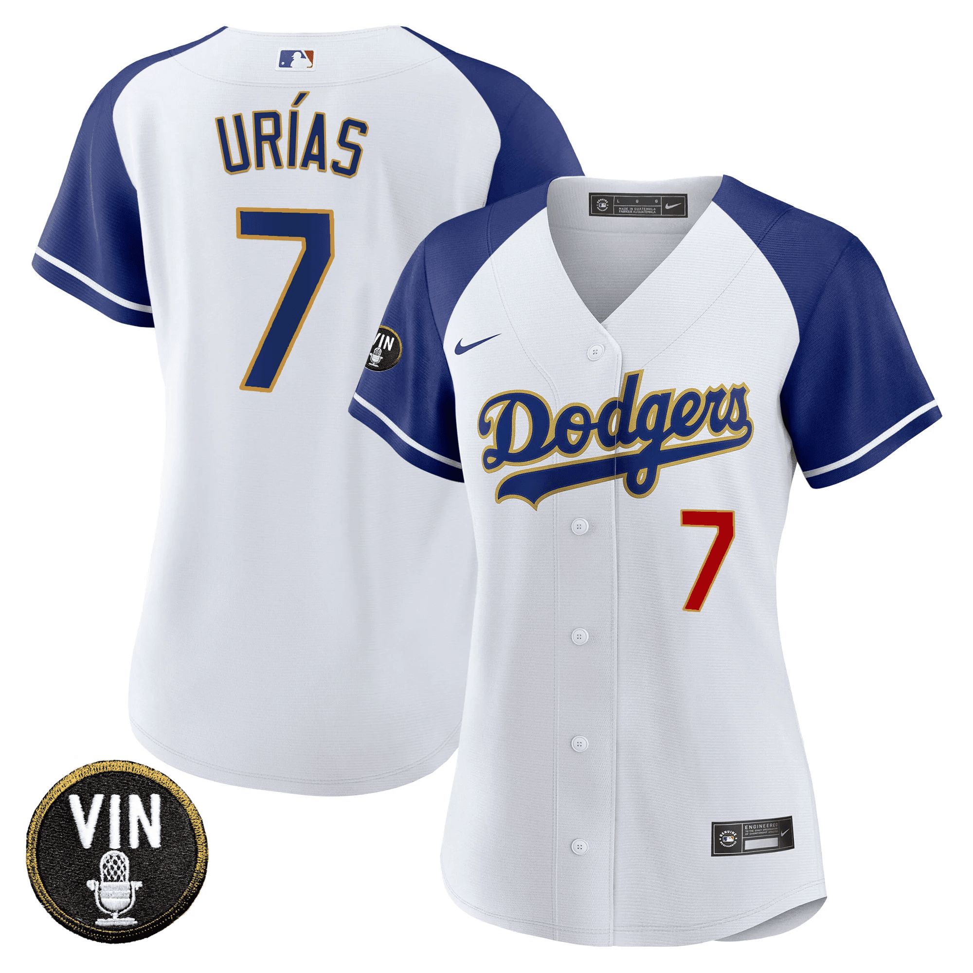 Women’s Vin Scully Patch Gold Trim Jersey