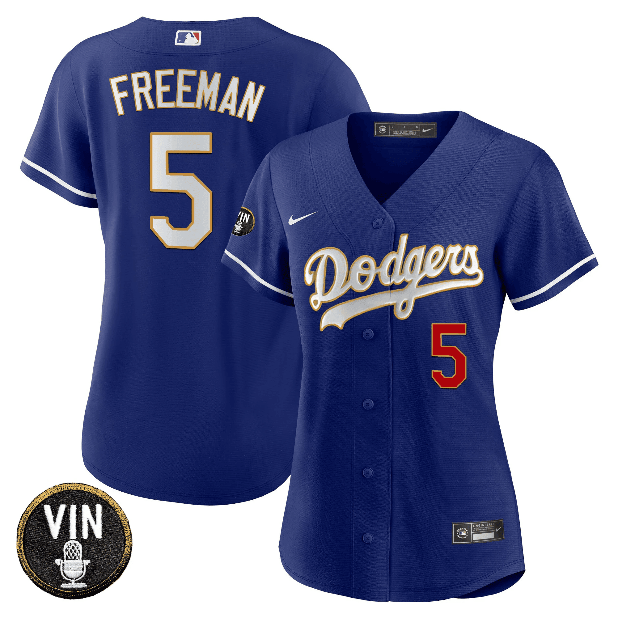 Women’s Vin Scully Patch Gold Trim Jersey