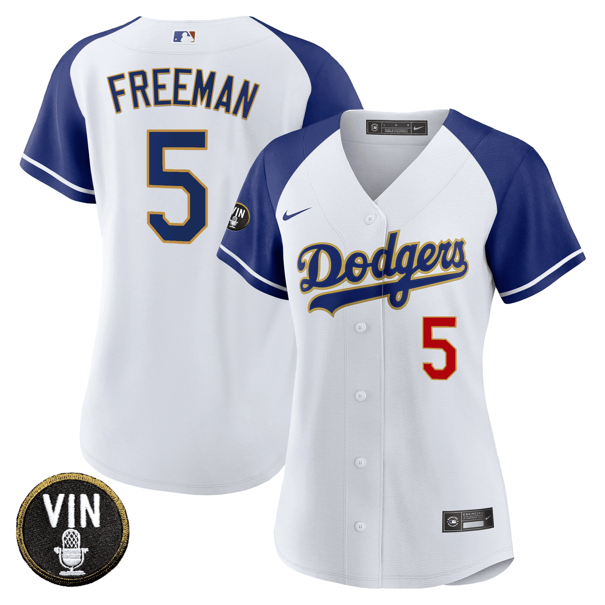 Women’s Vin Scully Patch Gold Trim Jersey