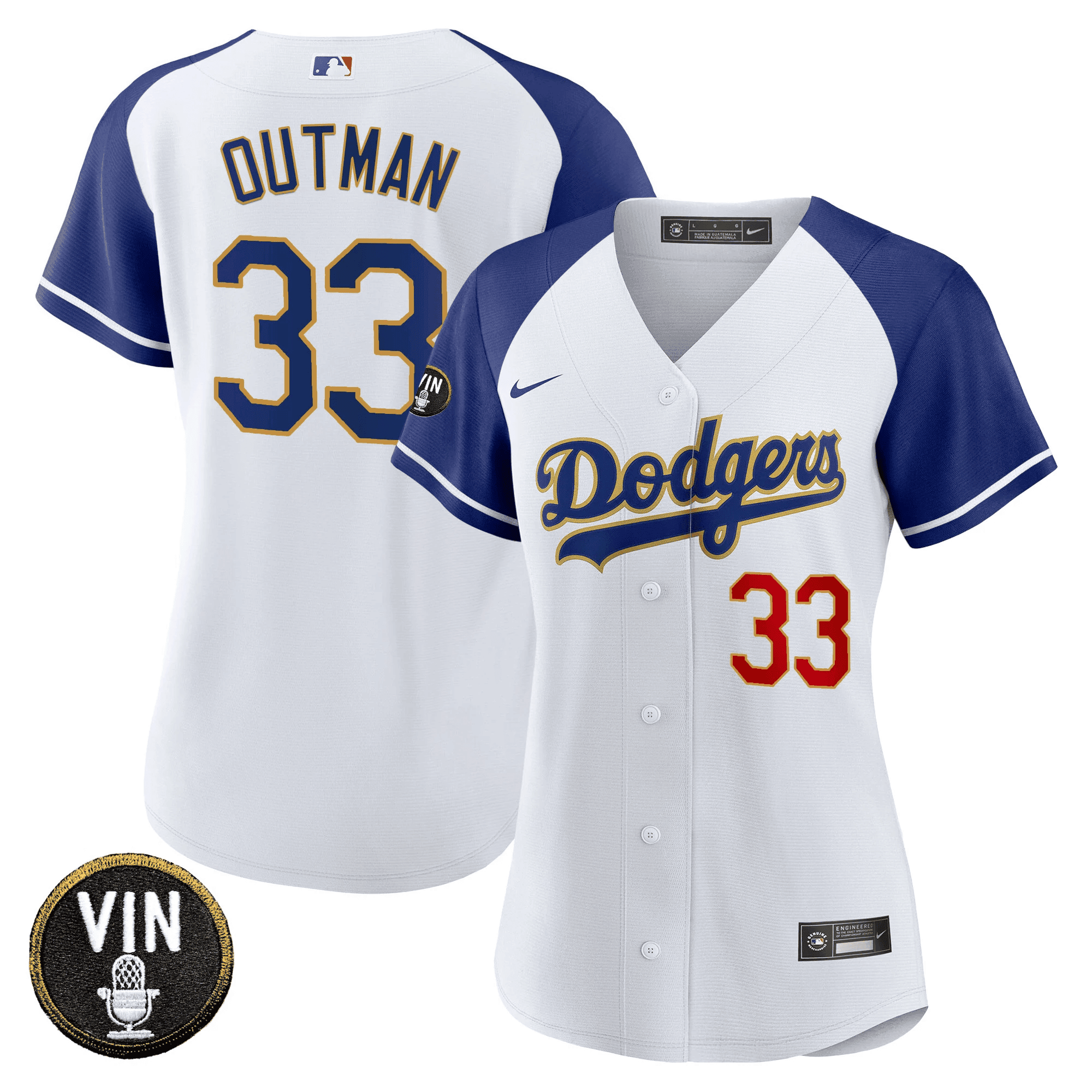 Women’s Vin Scully Patch Gold Trim Jersey
