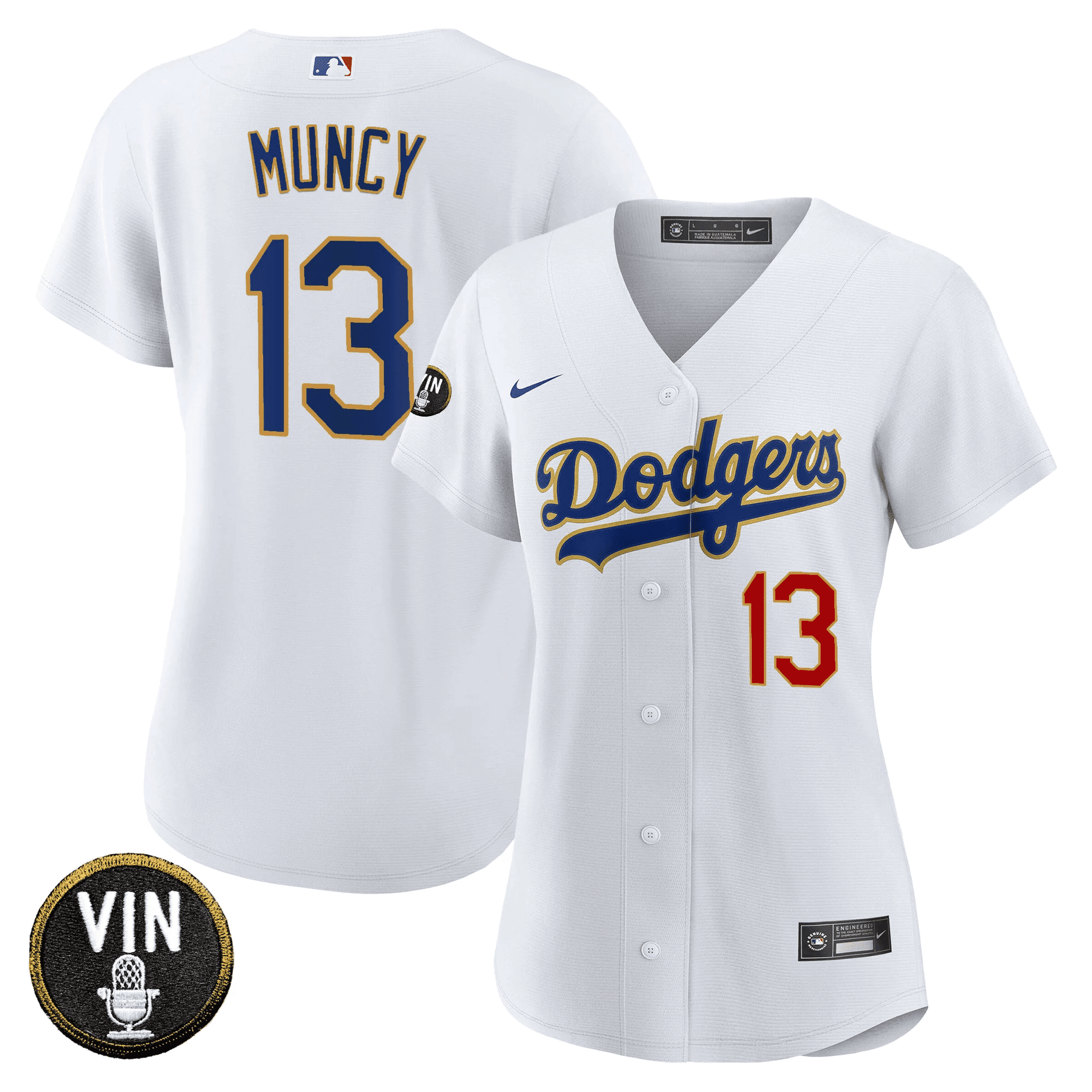 Women’s Vin Scully Patch Gold Trim Jersey