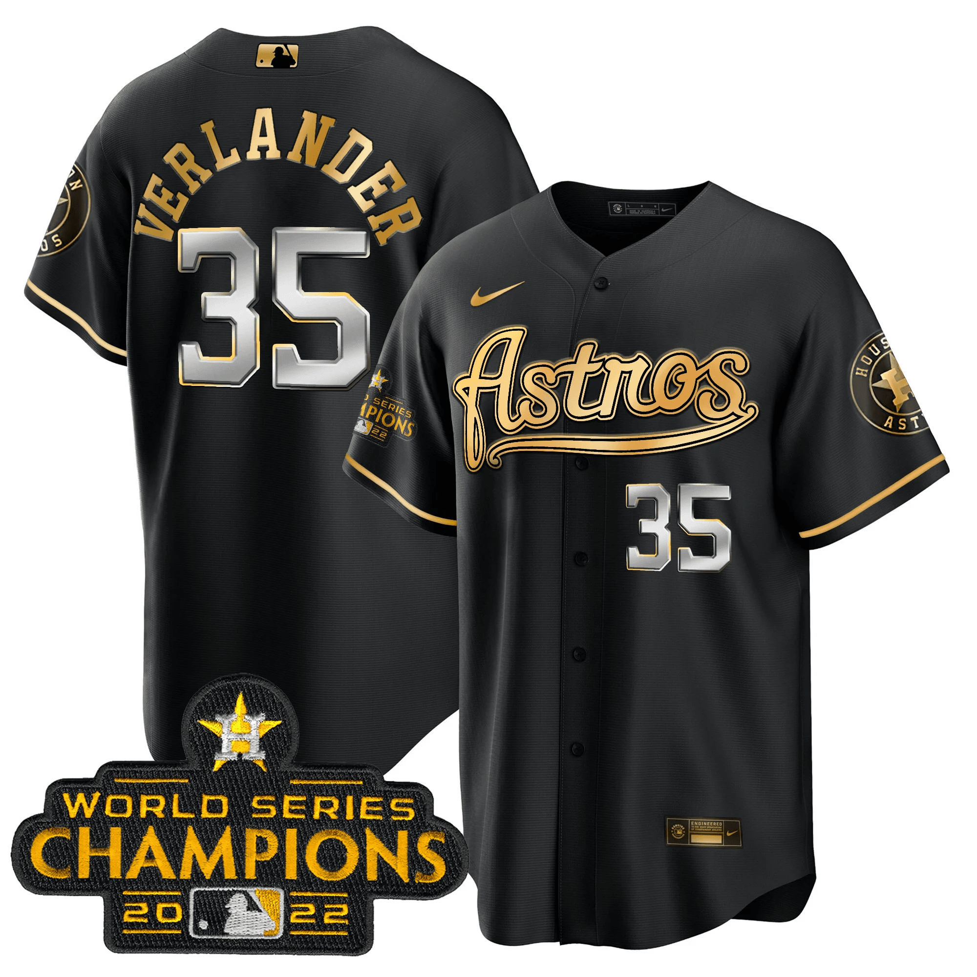 Men’s Champions & Throwback Patch Gold Jersey V2