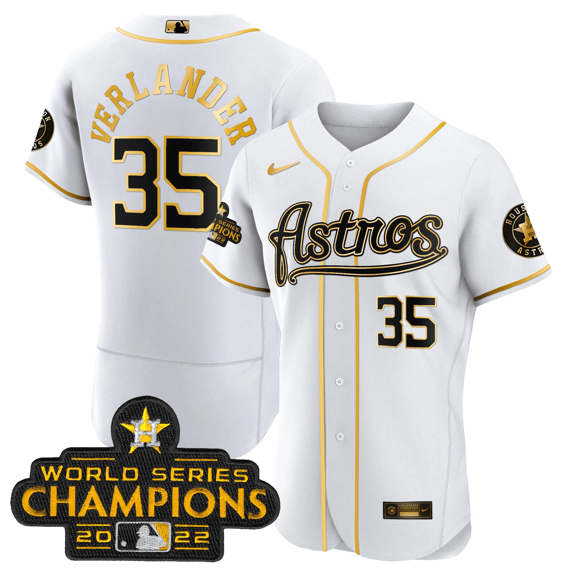 Men’s Champions & Throwback Patch Gold Jersey V2