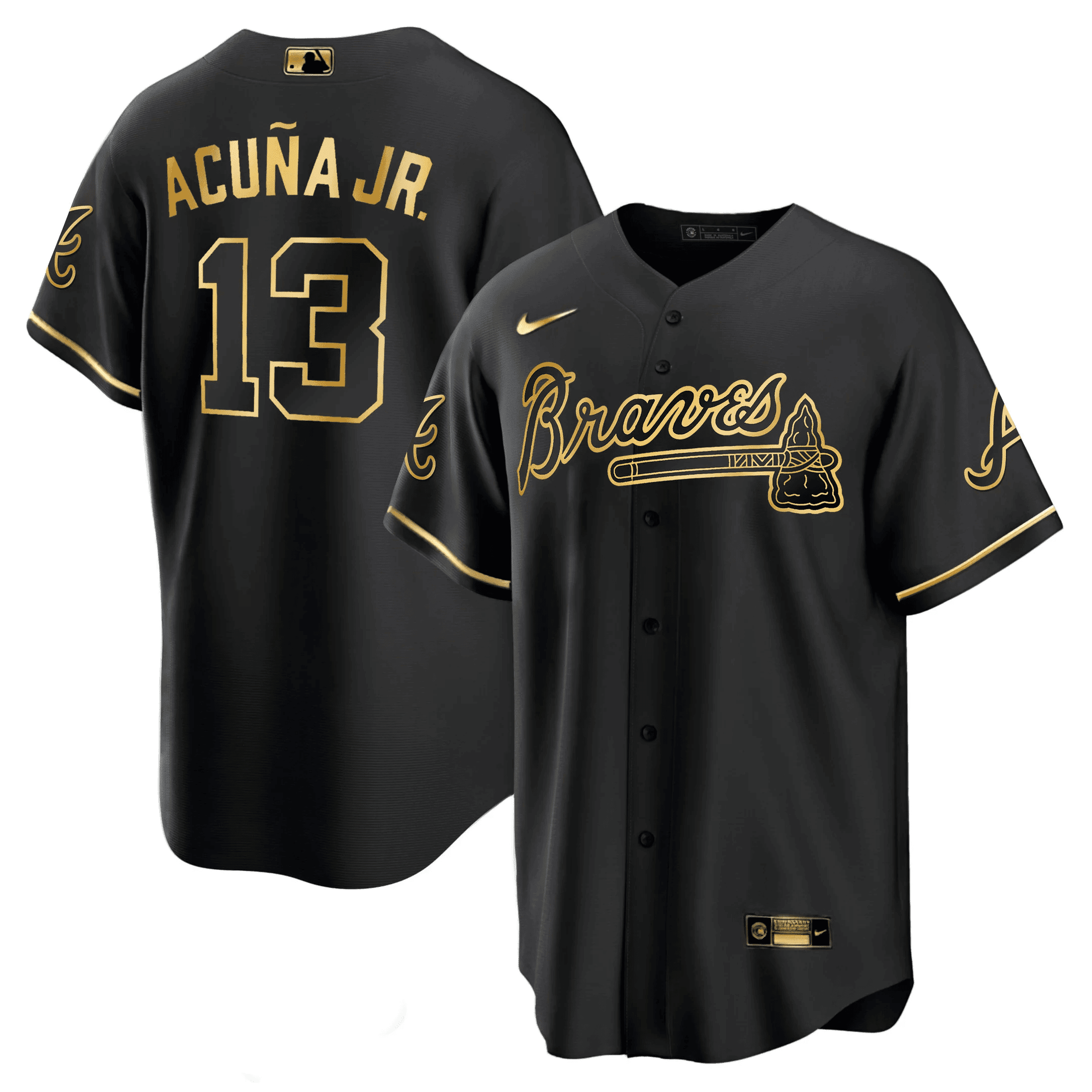 Ronald Acuña Jr. Atlanta Black Gold Jersey