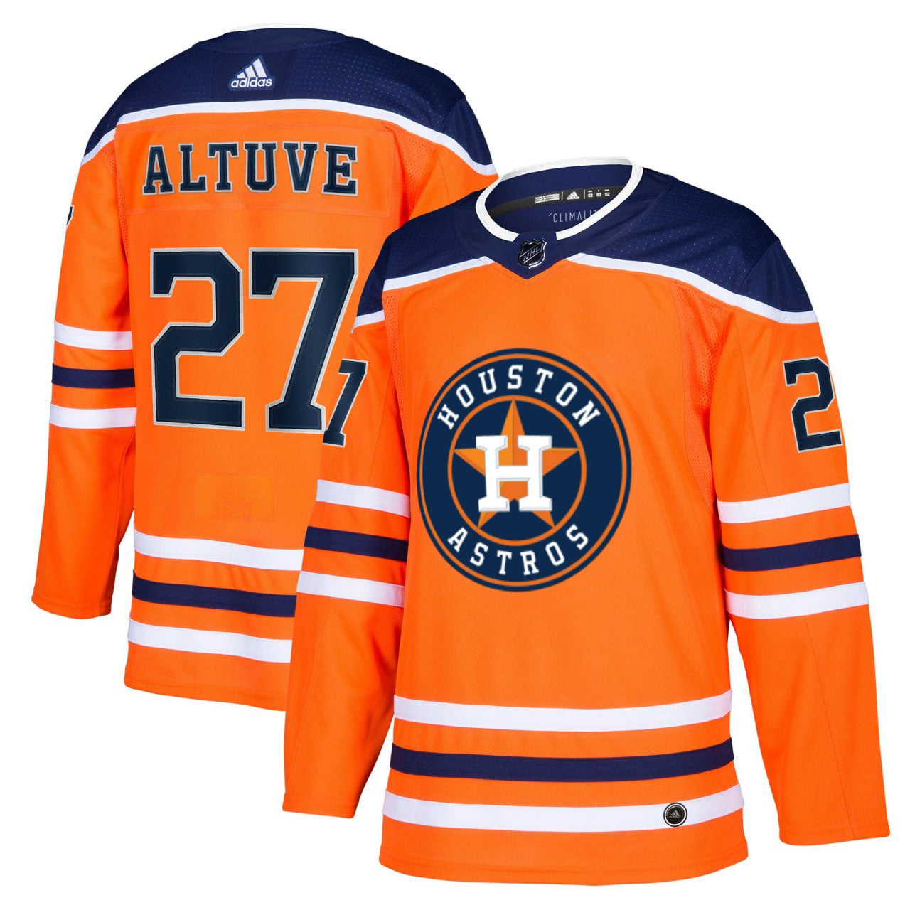 José Altuve Orange Hockey Jersey