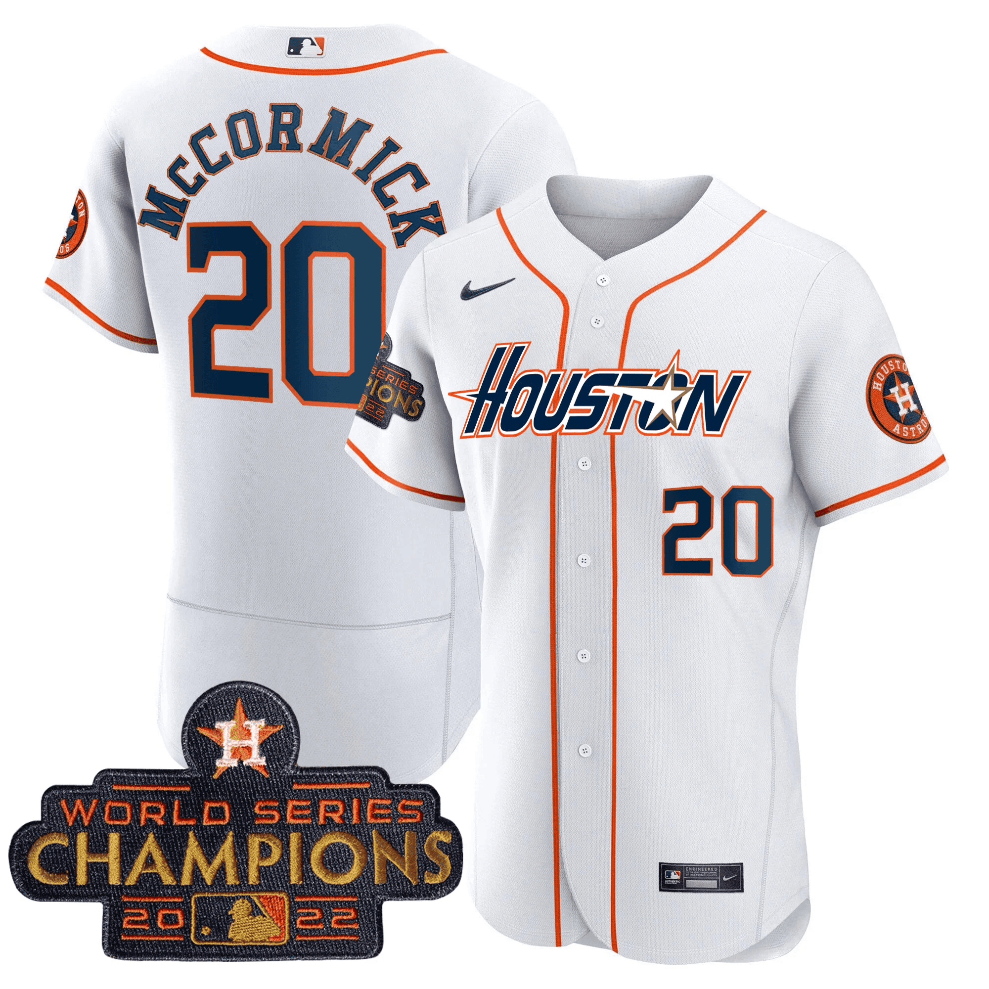 Men’s Houston Gray & Gold 2023 Champions Patch Jersey