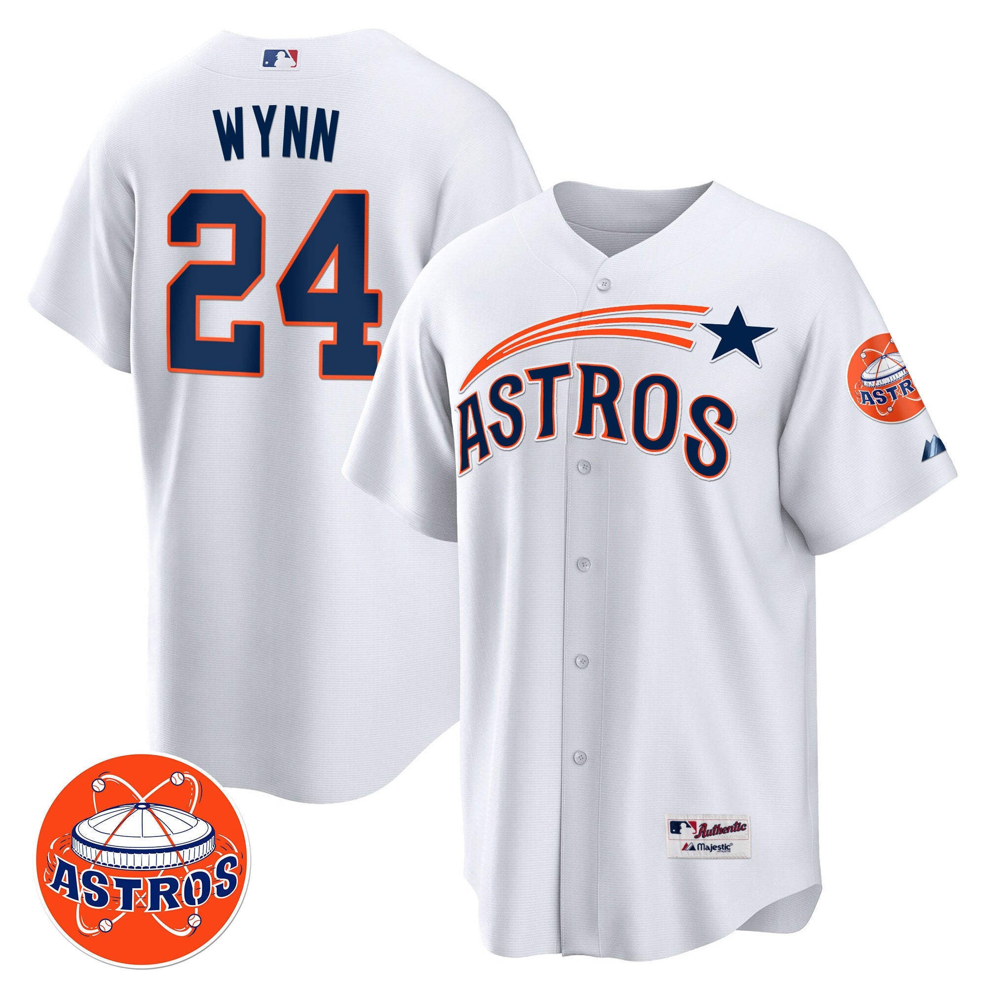 Jimmy Wynn Houston White Jersey