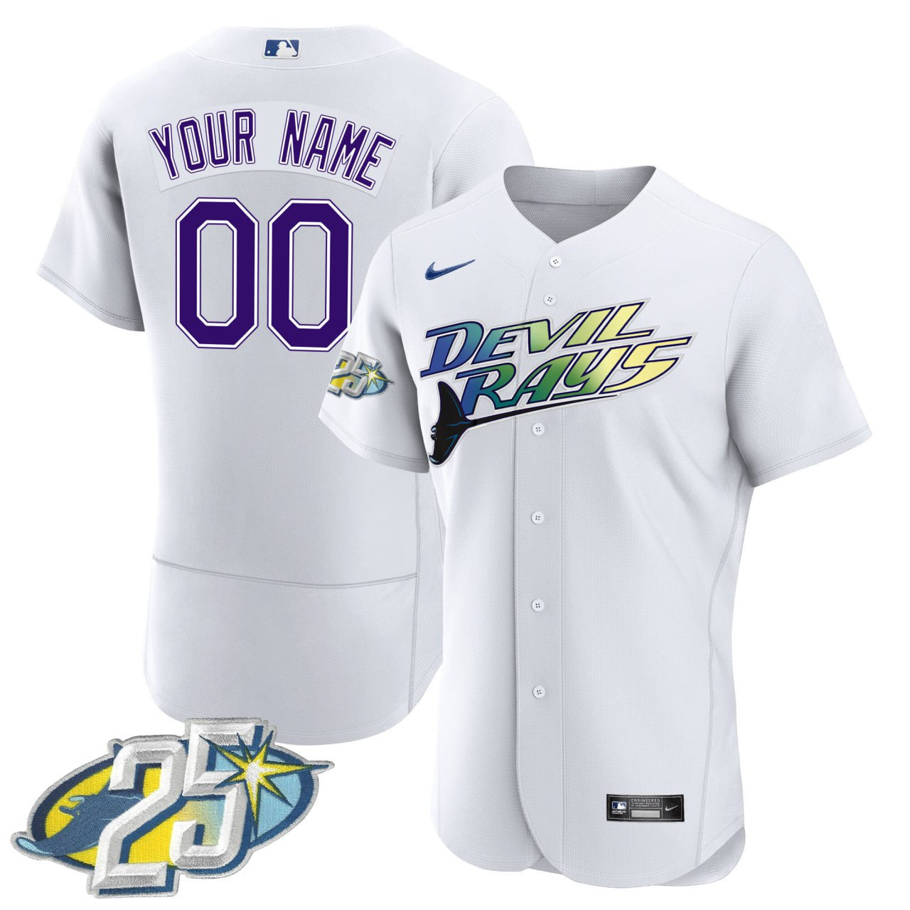 Tampa Bay 25th Anniversary Patch Custom Jersey
