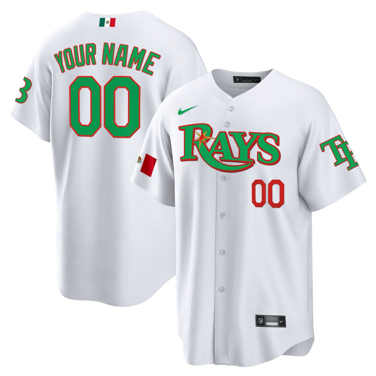 Tampa Bay Custom White Mexico Jersey