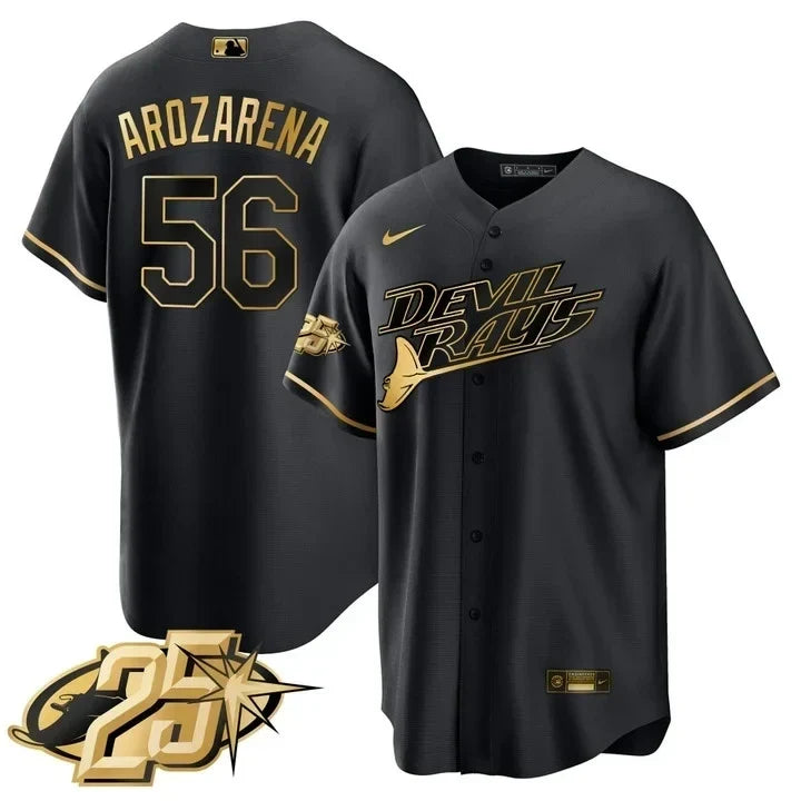 Tampa Bay Randy Arozarena Black Gold Jersey