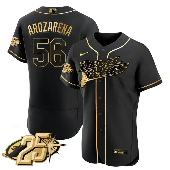 Tampa Bay Randy Arozarena Black Gold Jersey