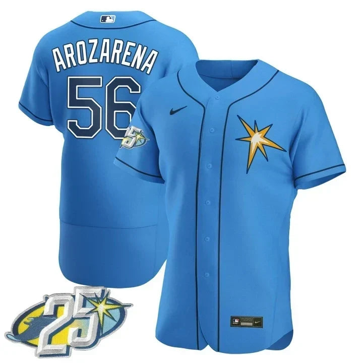 Randy Arozarena Tampa Bay 25th Anniversary Light Blue Jersey