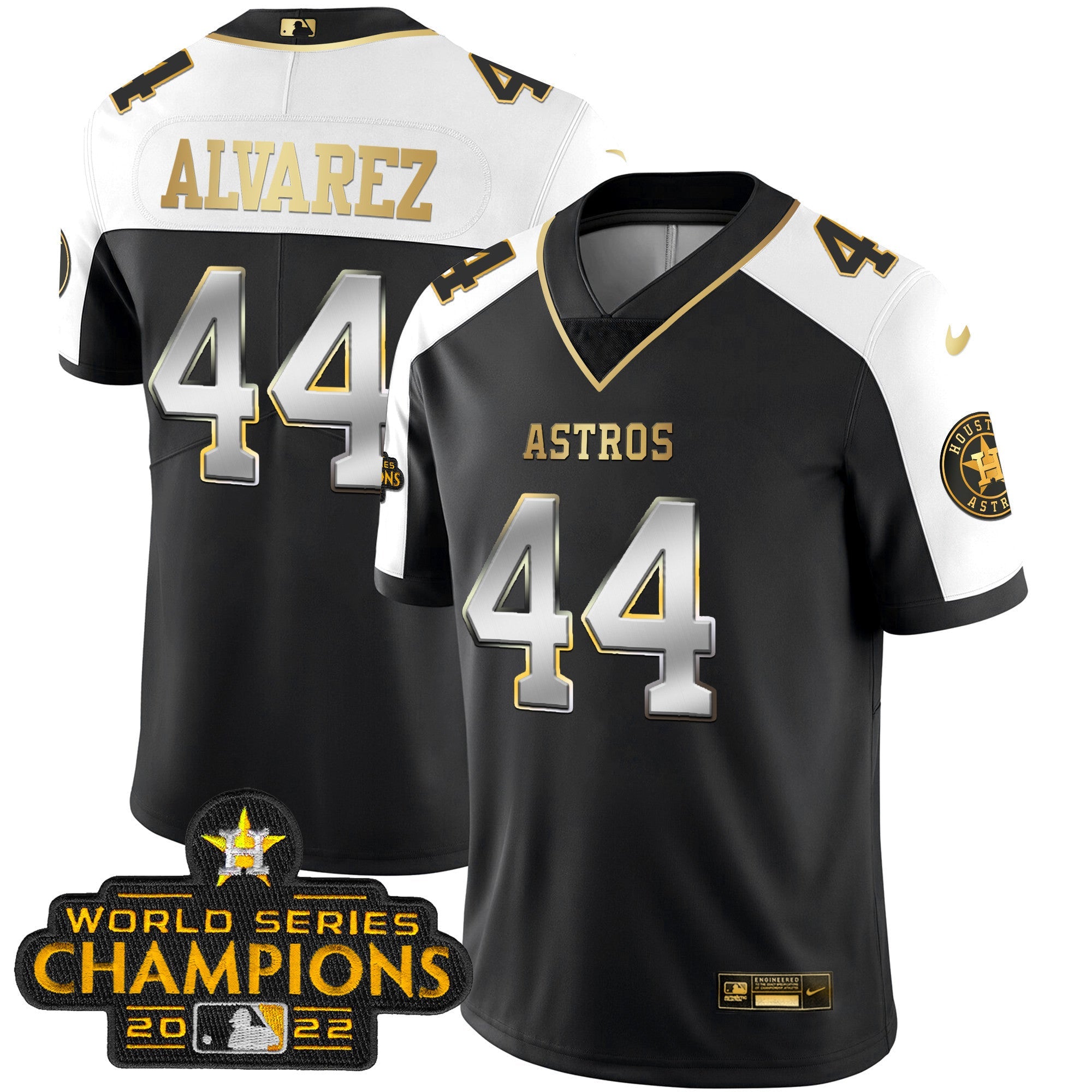 Houston 2023 Champions Patch Vapor Gold Jersey