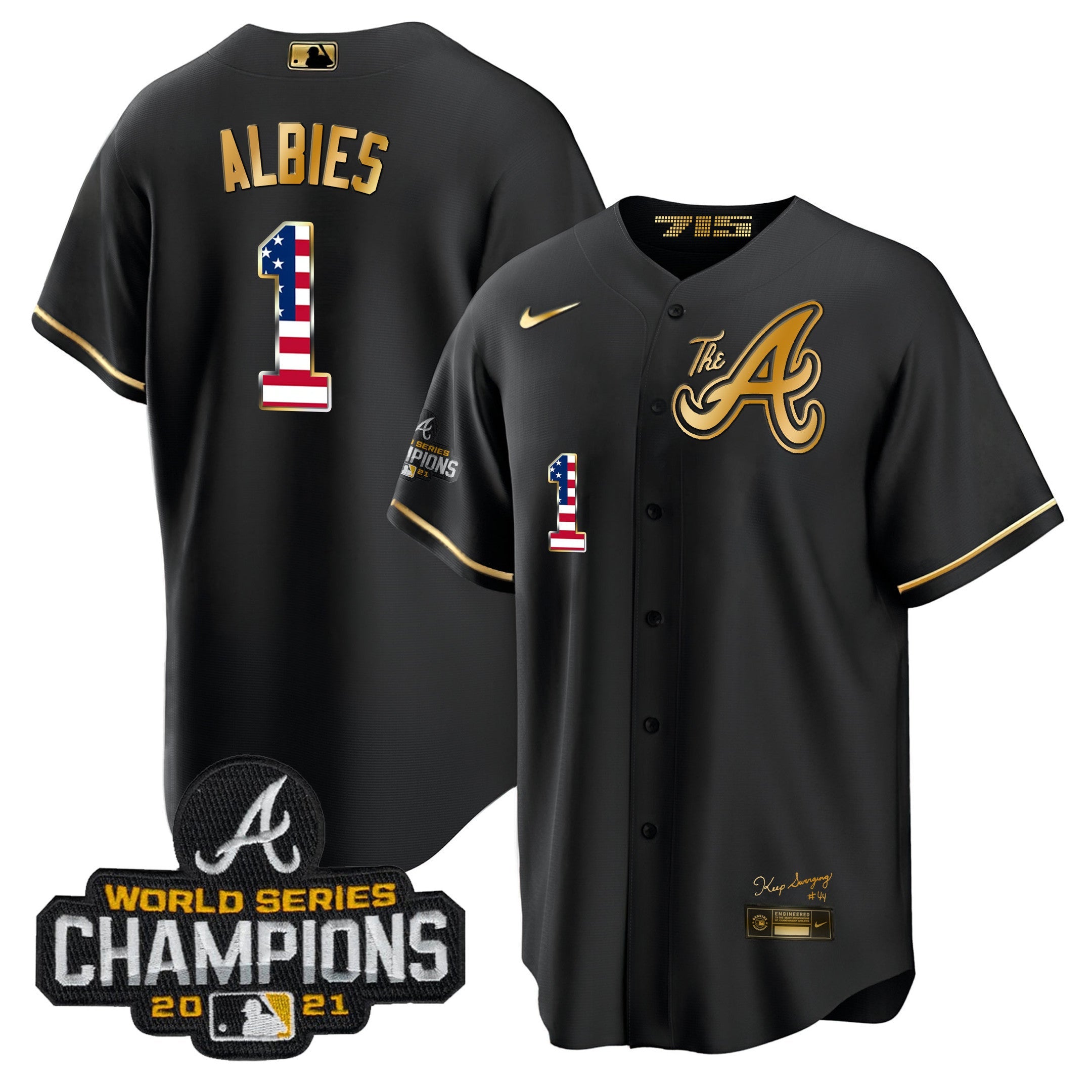 Men’s Atlanta The A Gold Flag Cool Base Jersey