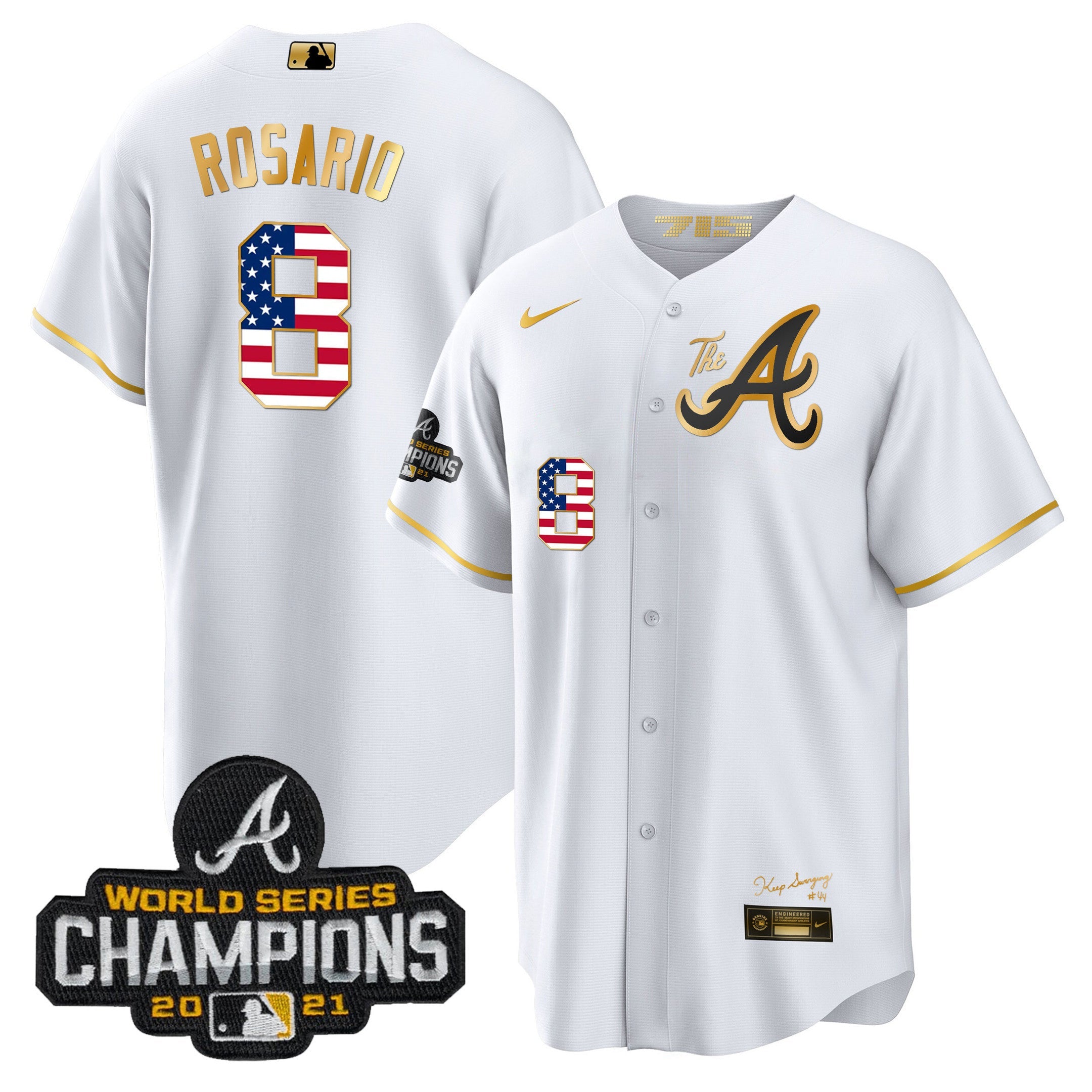 Men’s Atlanta The A Gold Flag Cool Base Jersey