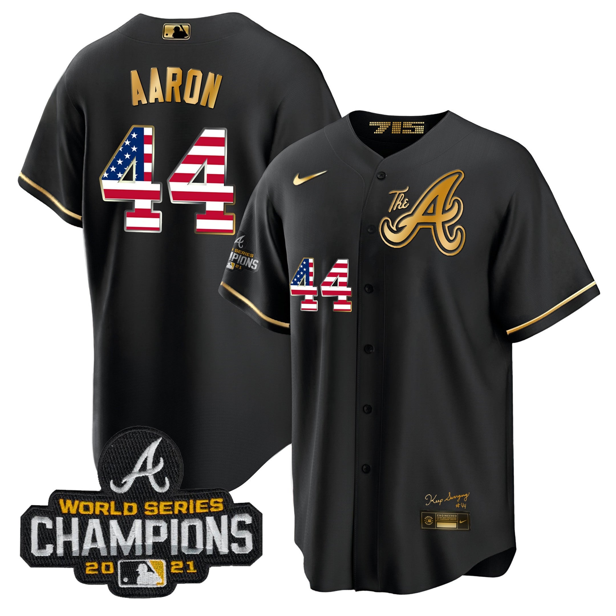 Men’s Atlanta The A Gold Flag Cool Base Jersey