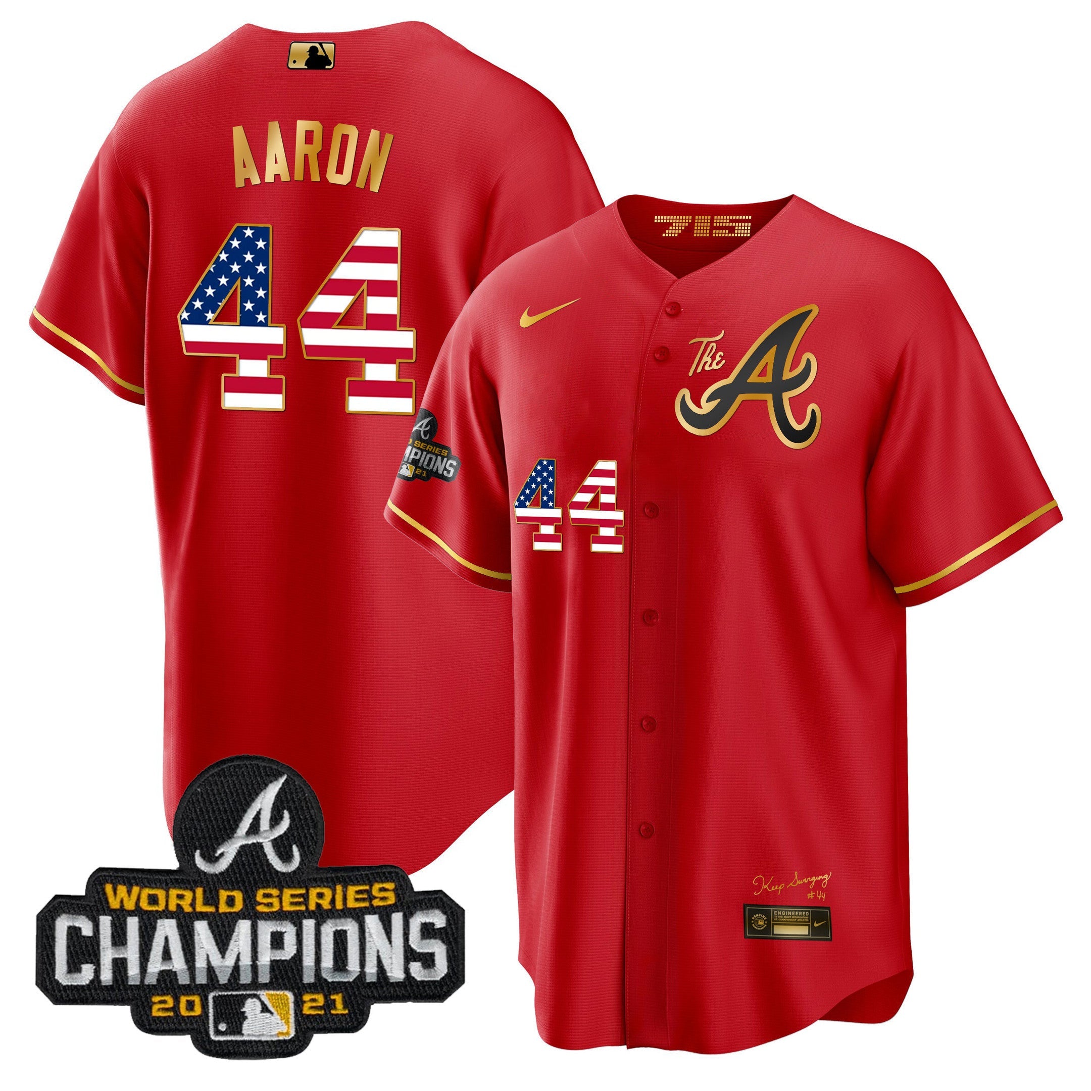 Men’s Atlanta The A Gold Flag Cool Base Jersey