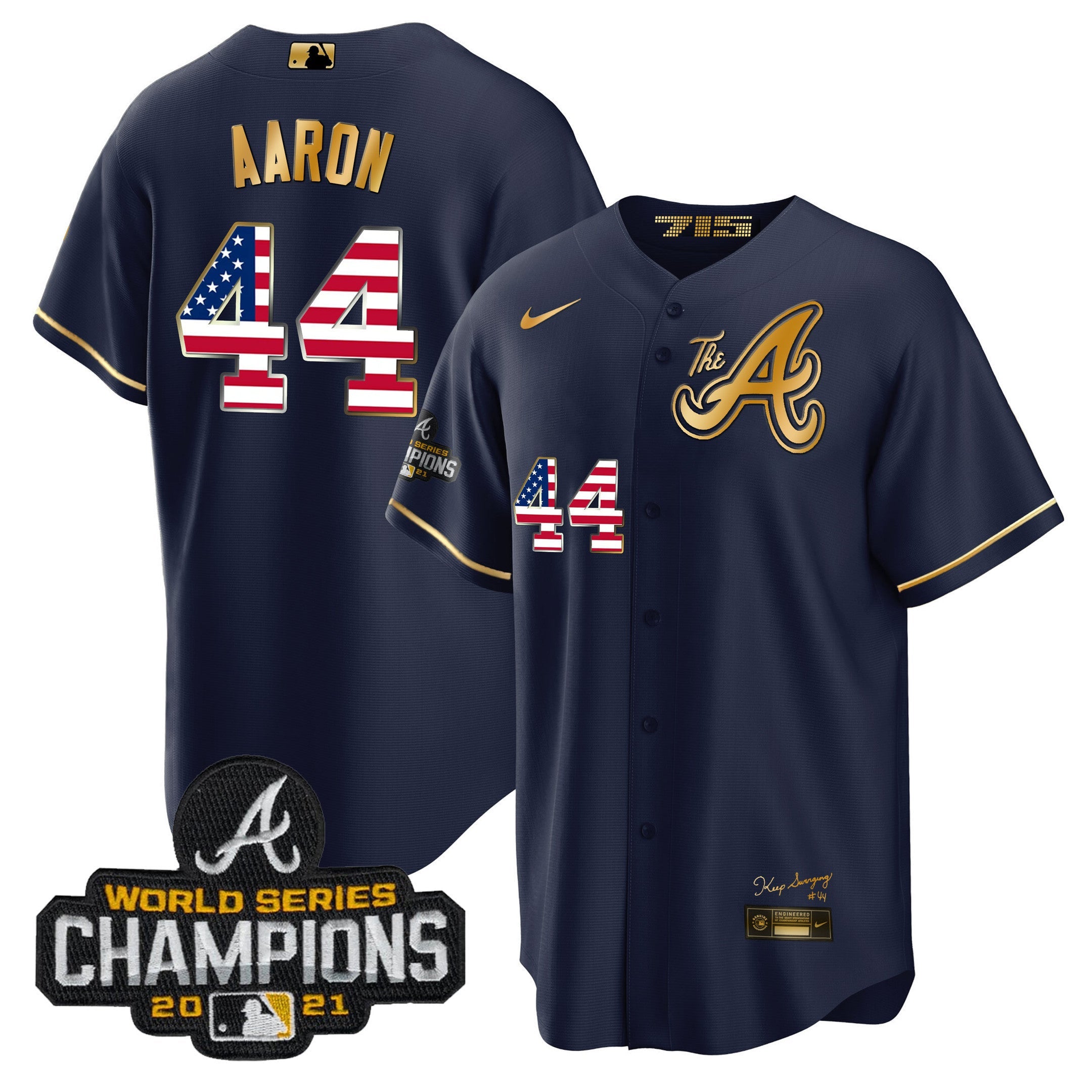 Men’s Atlanta The A Gold Flag Cool Base Jersey