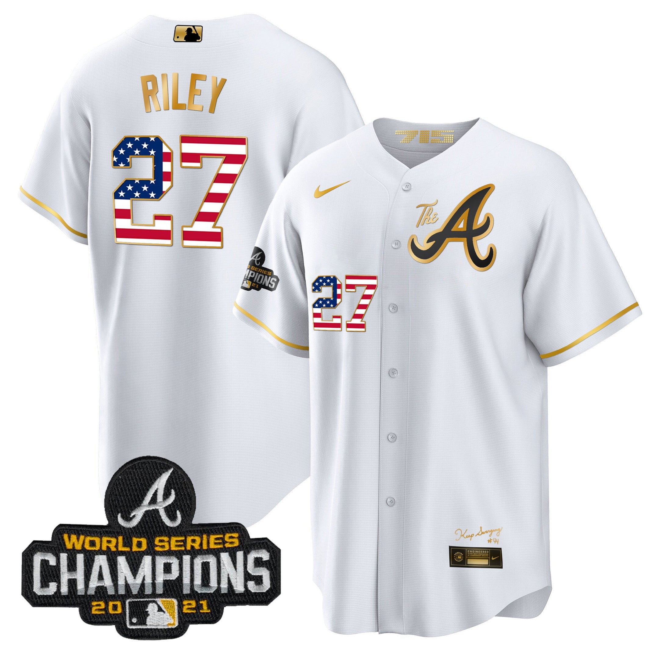 Men’s Atlanta The A Gold Flag Cool Base Jersey