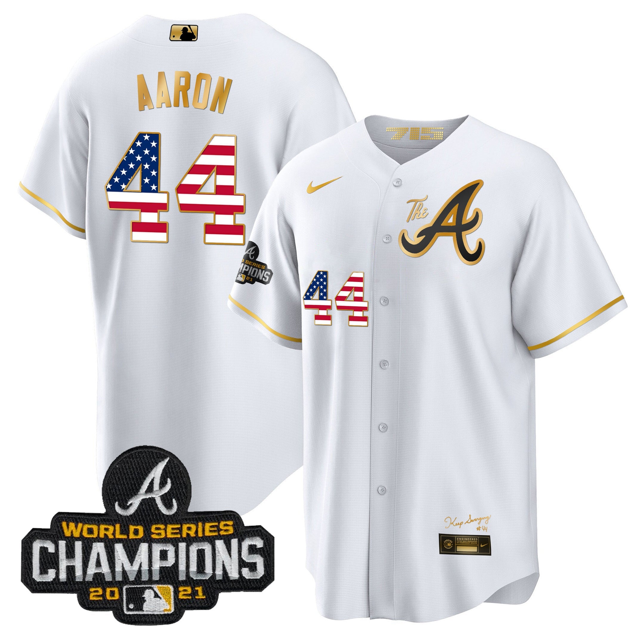 Men’s Atlanta The A Gold Flag Cool Base Jersey