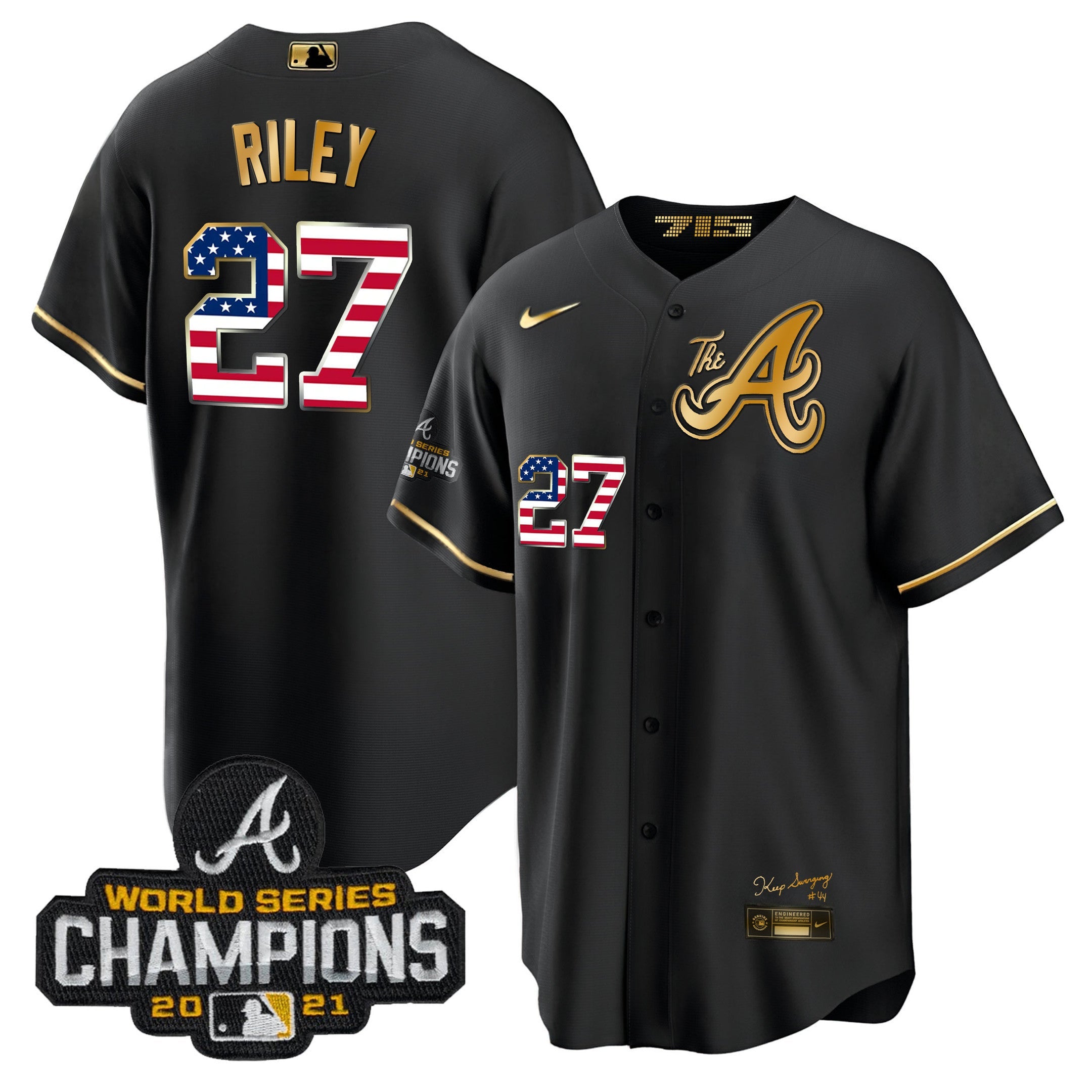 Men’s Atlanta The A Gold Flag Cool Base Jersey