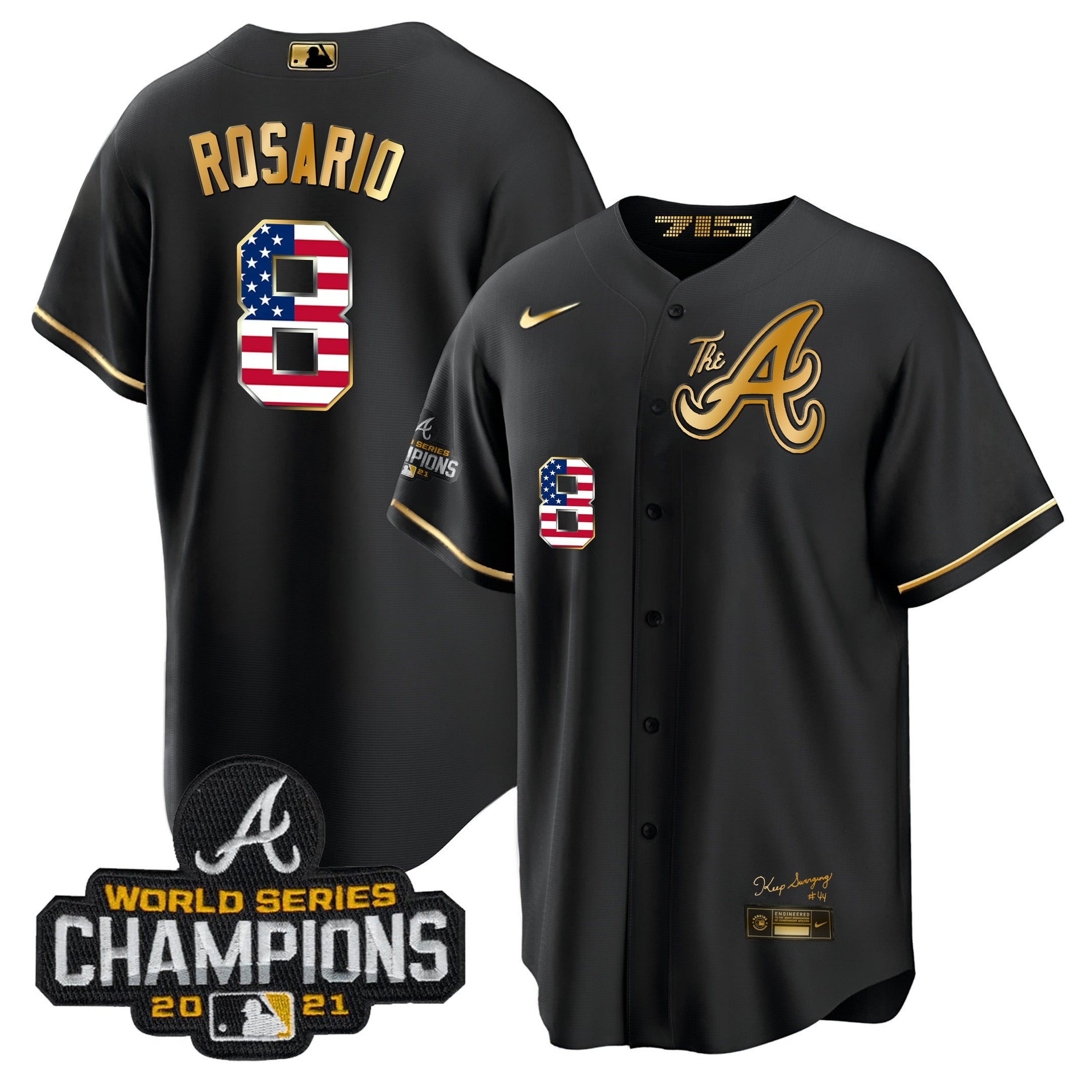 Men’s Atlanta The A Gold Flag Cool Base Jersey