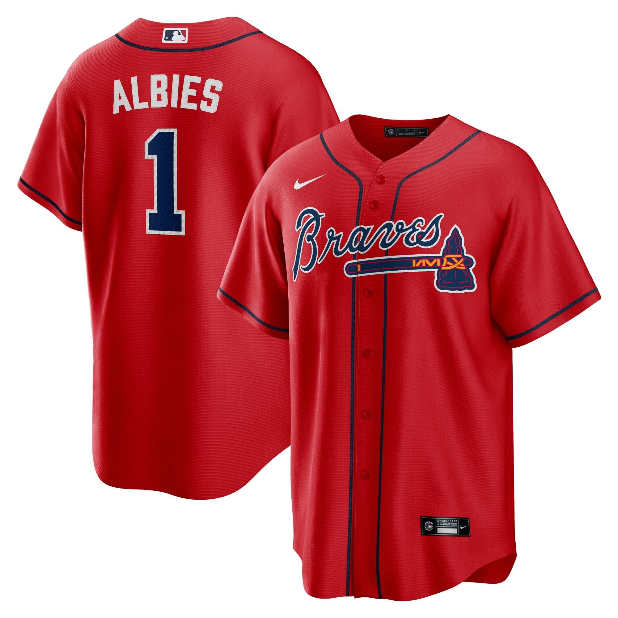 Ozzie Albies Atlanta Red Jersey