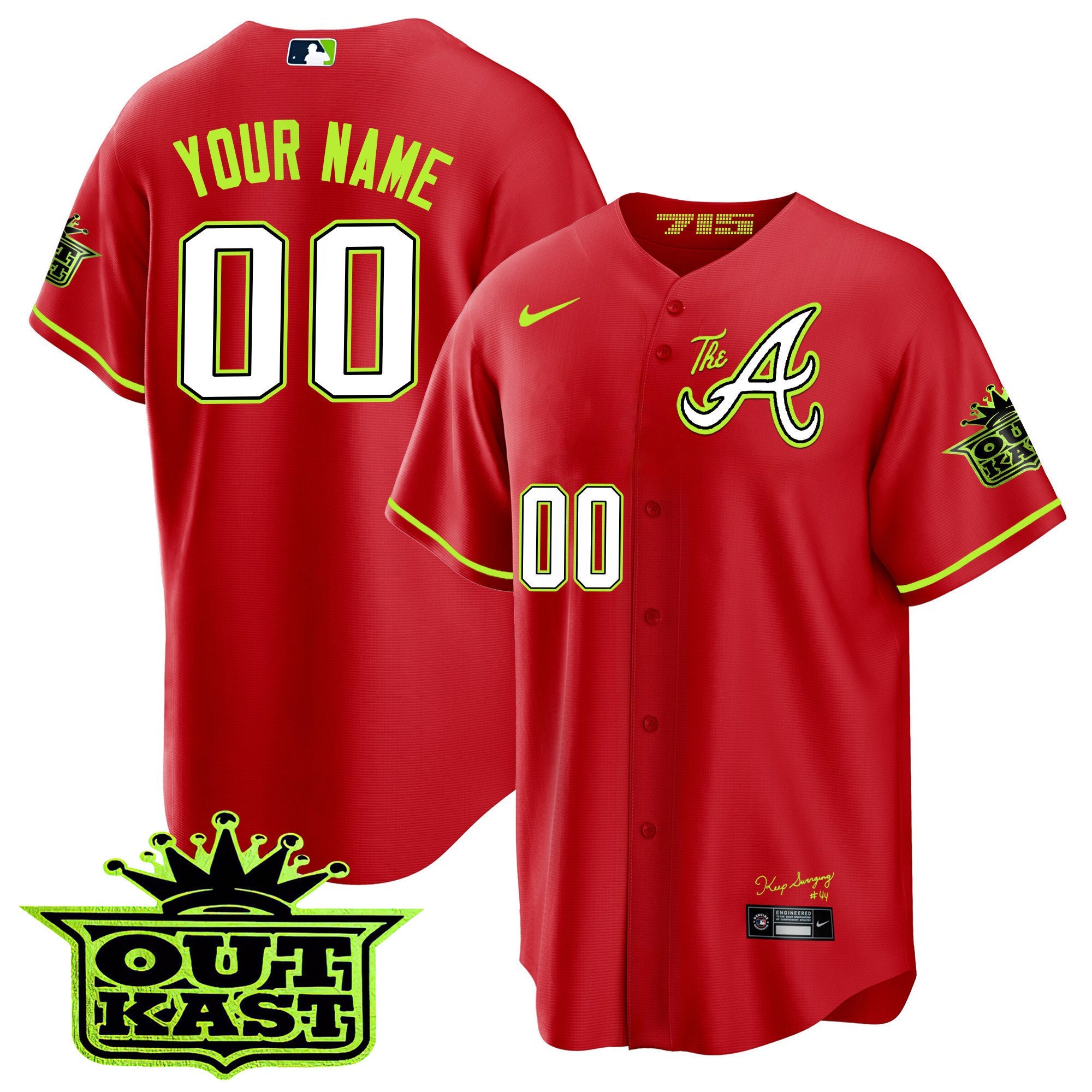 Atlanta Atliens The A Baseball Custom Jersey