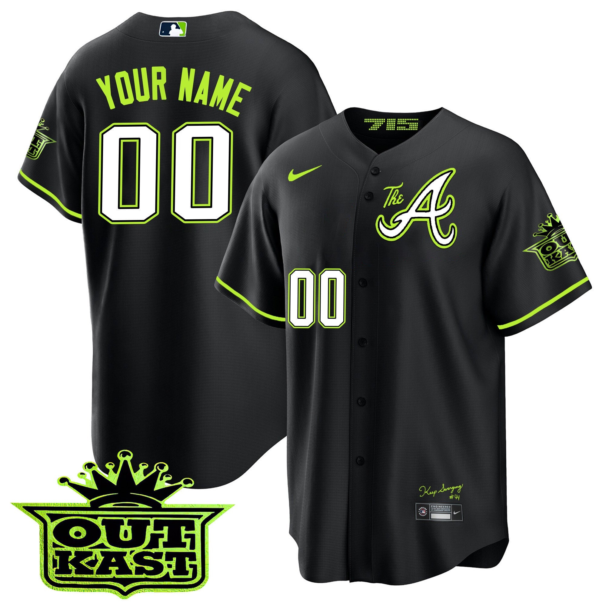 Atlanta Atliens The A Baseball Custom Jersey