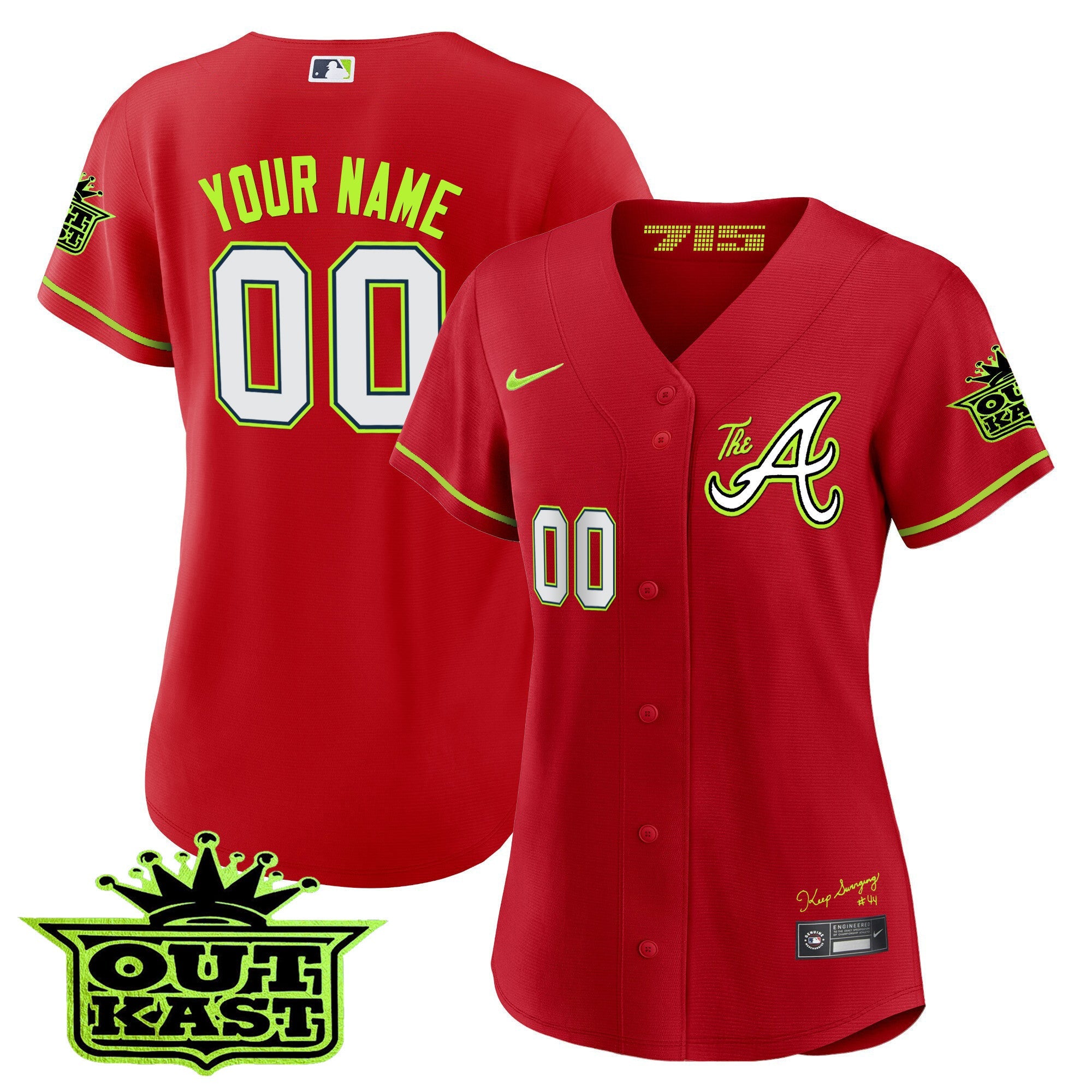 Atlanta Atliens The A Baseball Custom Jersey