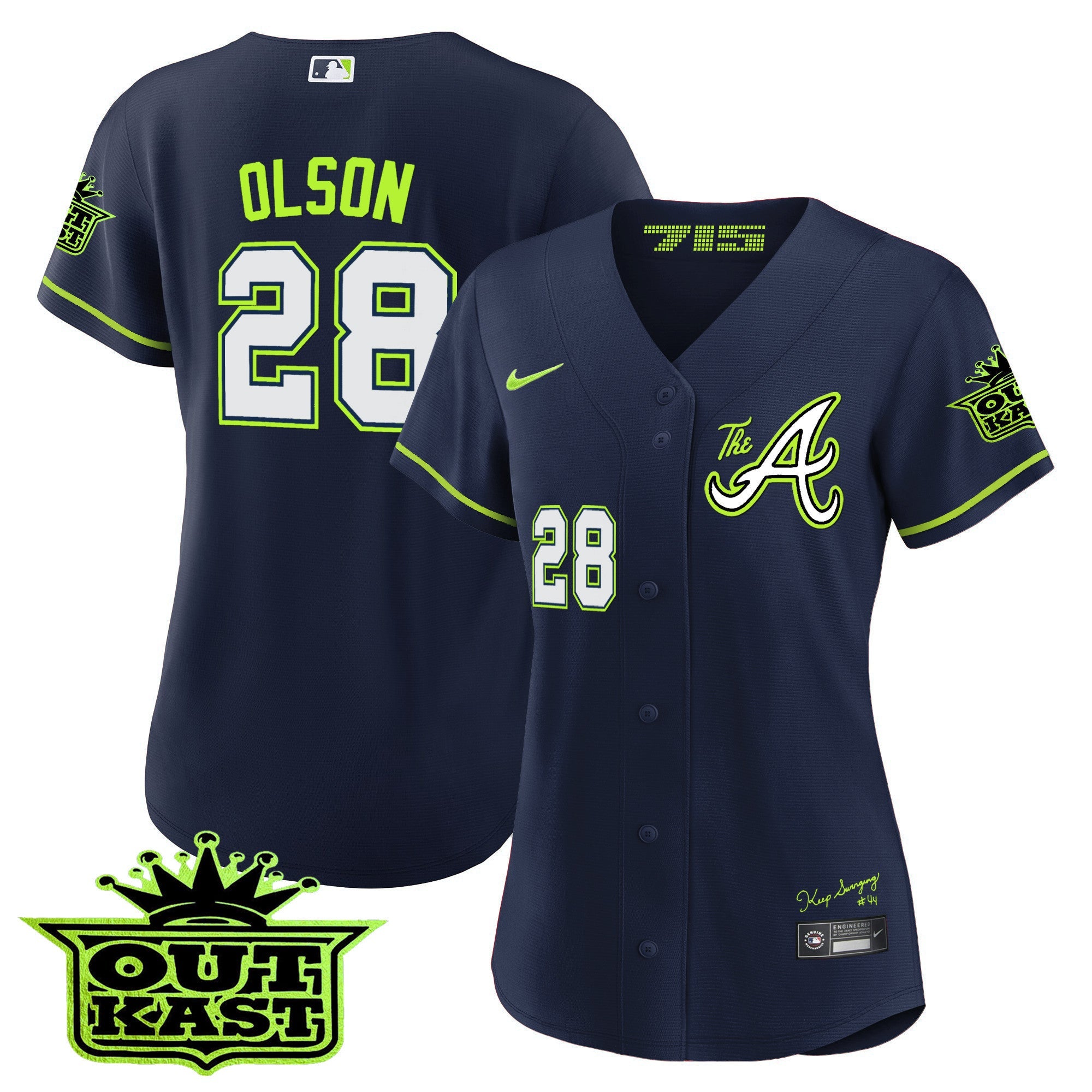 Women’s Atlanta Atliens The A Baseball Jersey