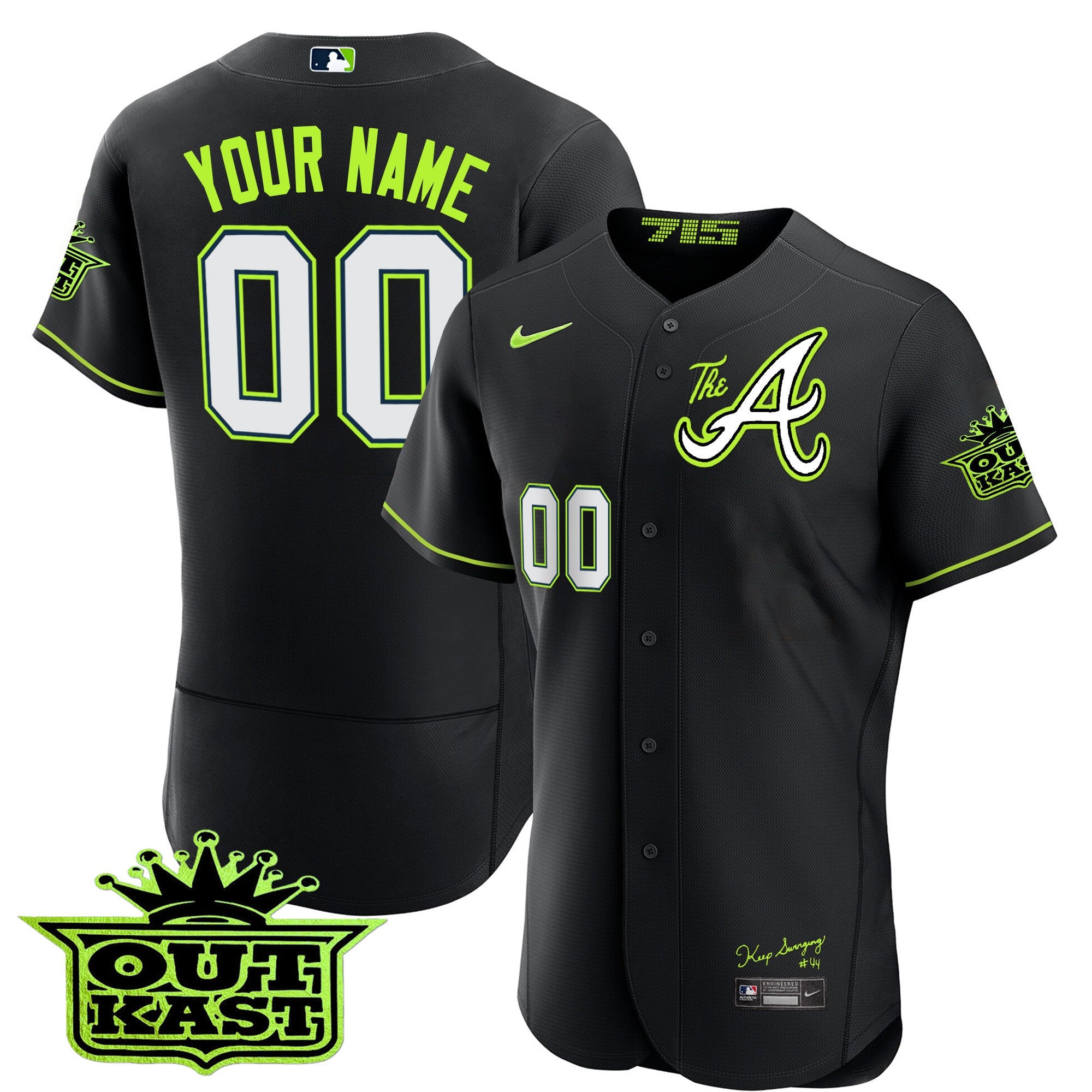 Atlanta Atliens The A Baseball Custom Jersey