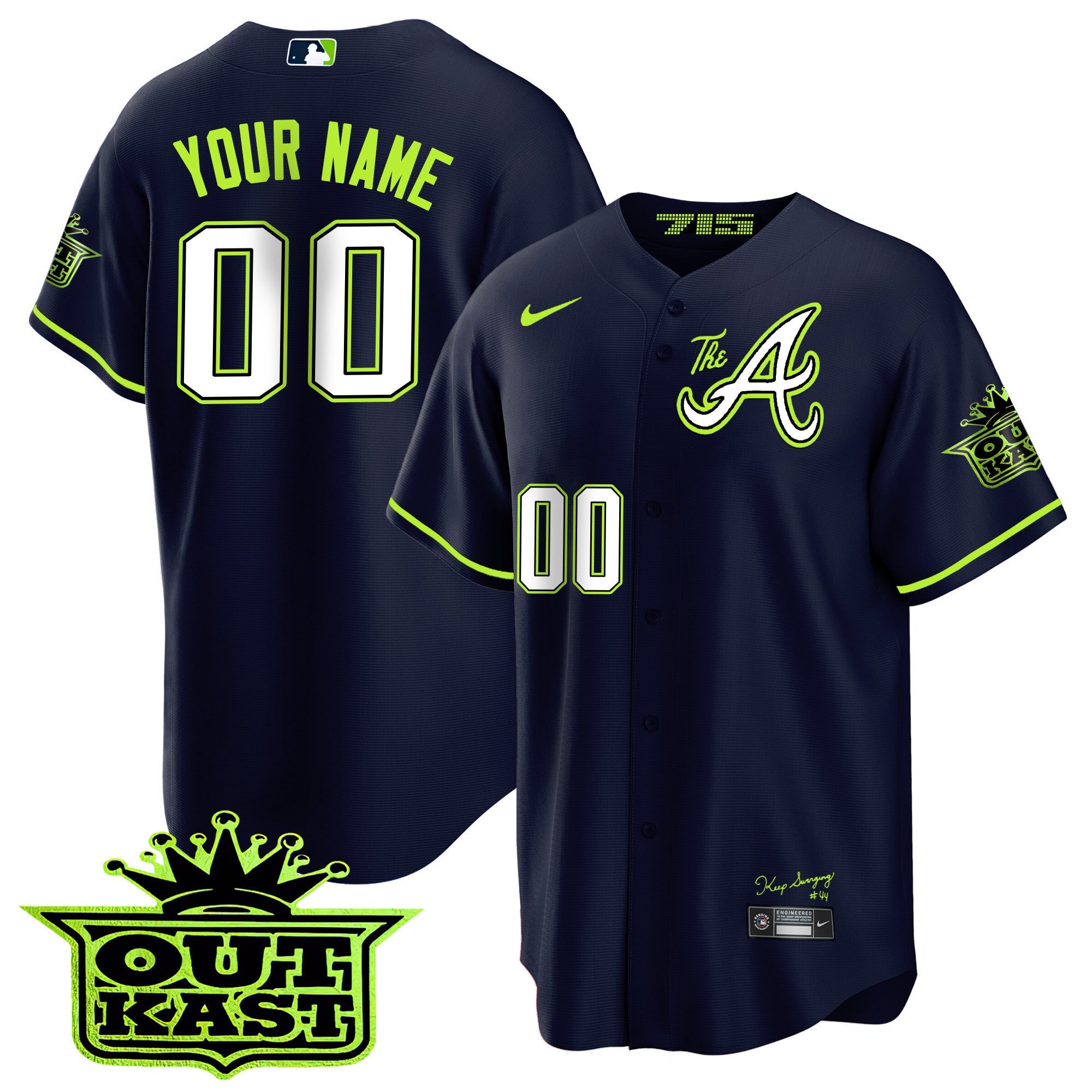 Atlanta Atliens The A Baseball Custom Jersey