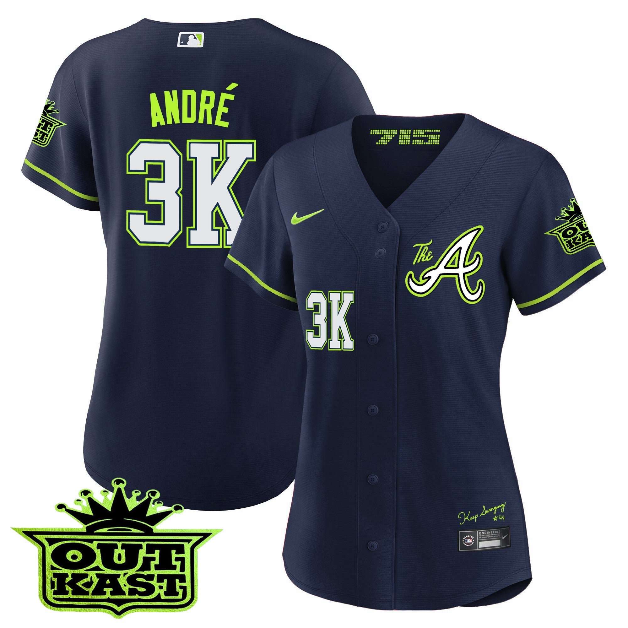Women’s Atlanta Atliens The A Baseball Jersey