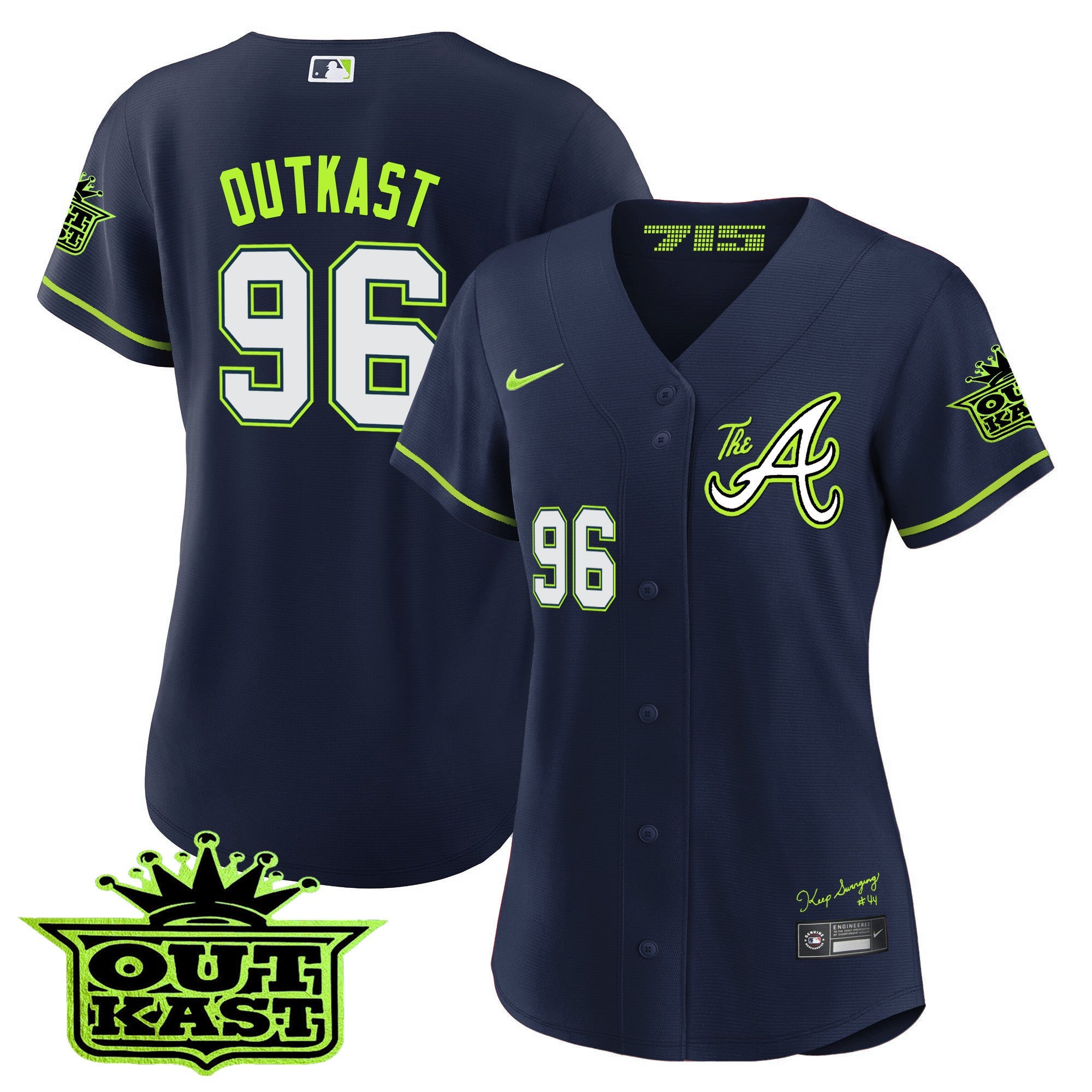 Women’s Atlanta Atliens The A Baseball Jersey