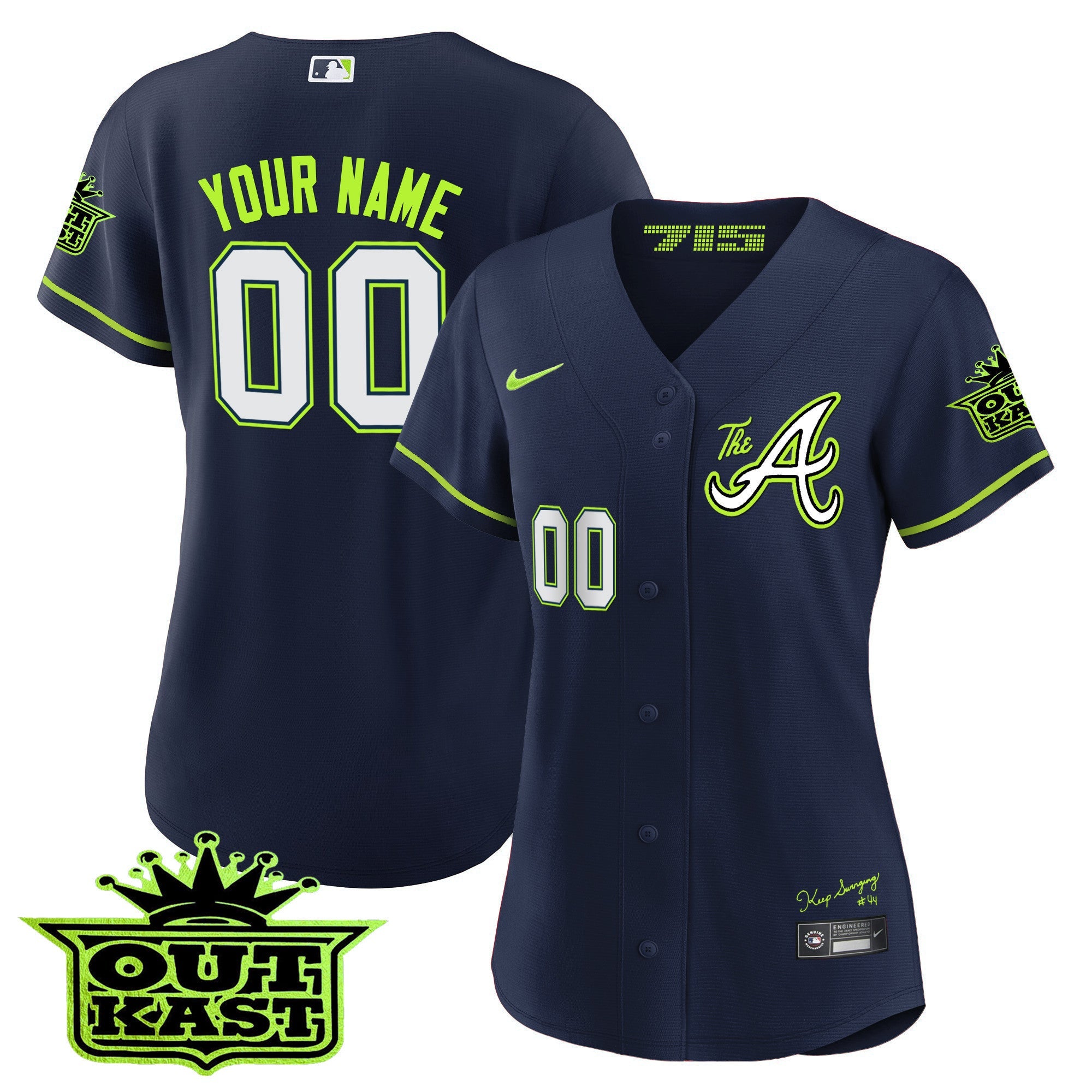 Atlanta Atliens The A Baseball Custom Jersey