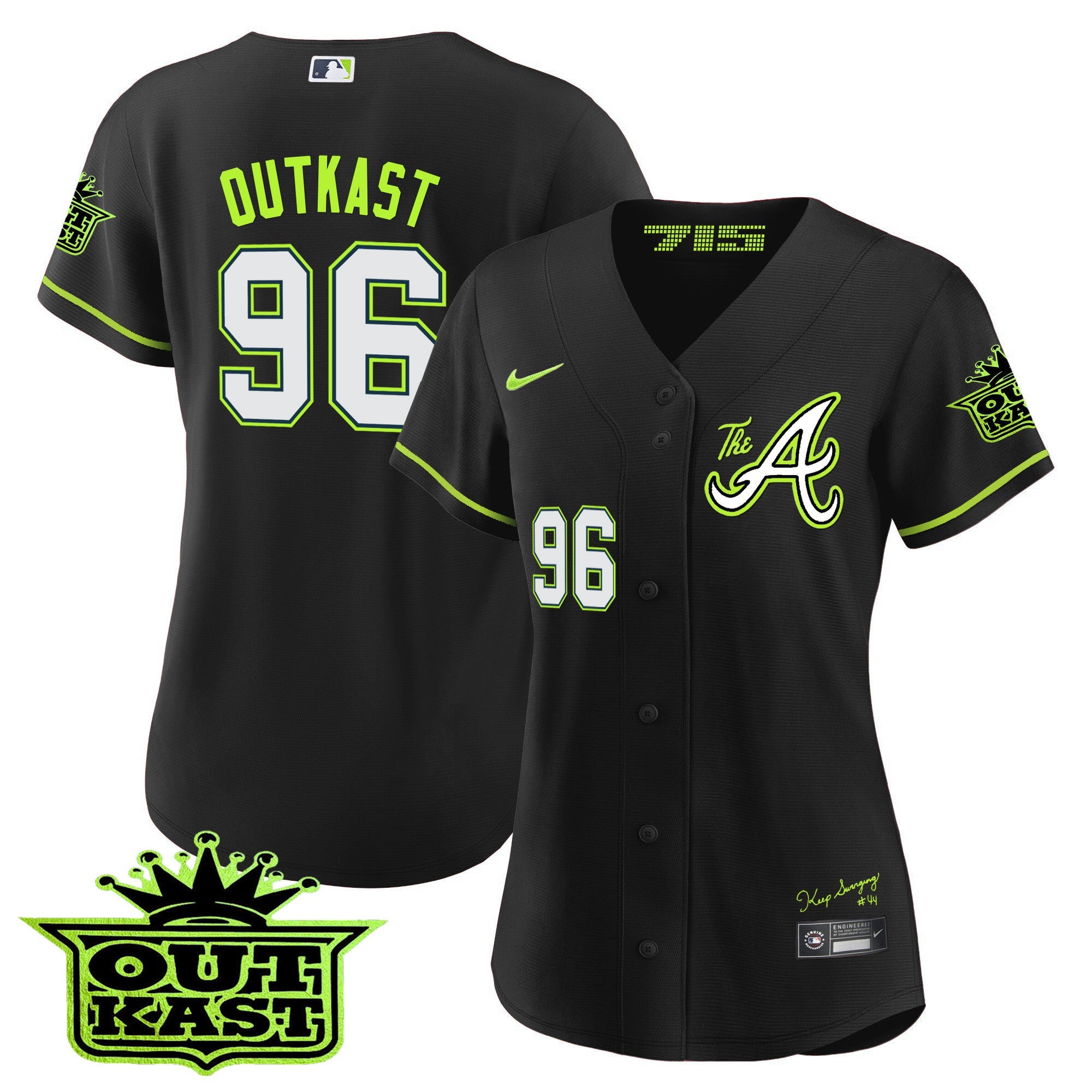 Women’s Atlanta Atliens The A Baseball Jersey