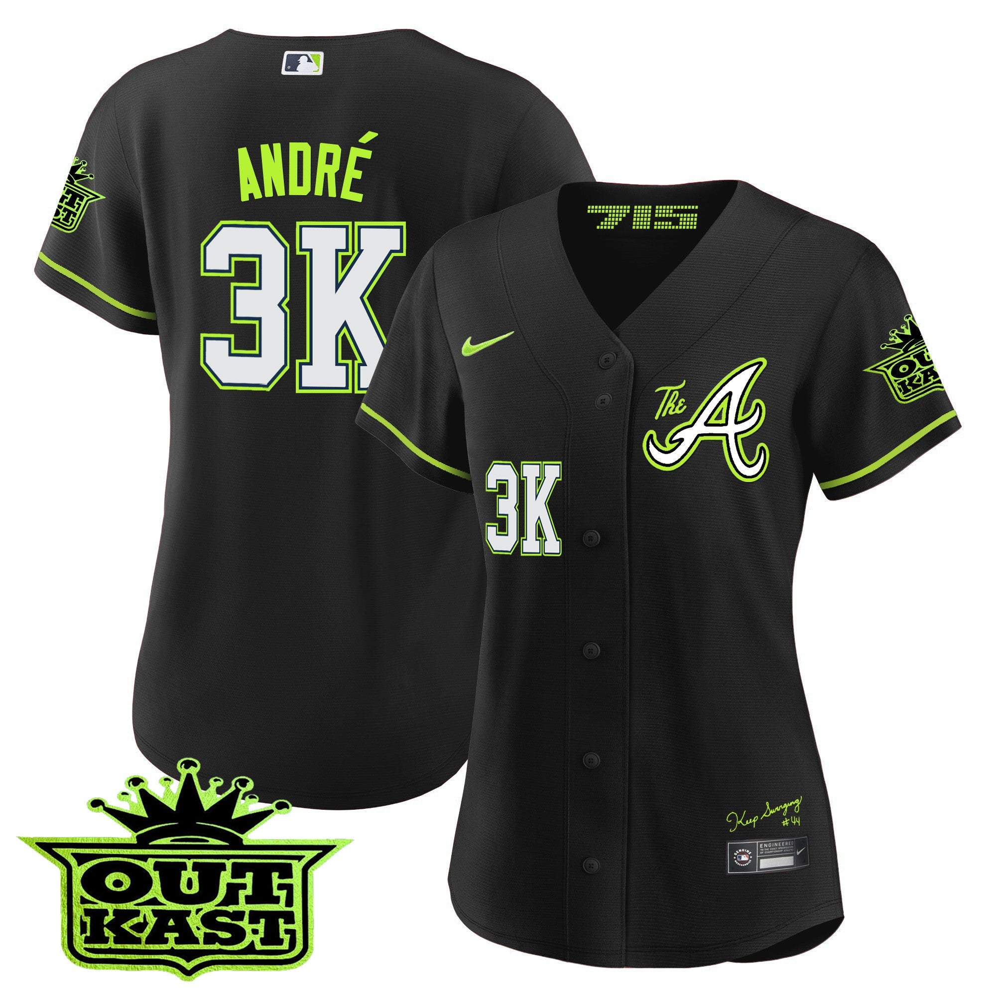 Women’s Atlanta Atliens The A Baseball Jersey