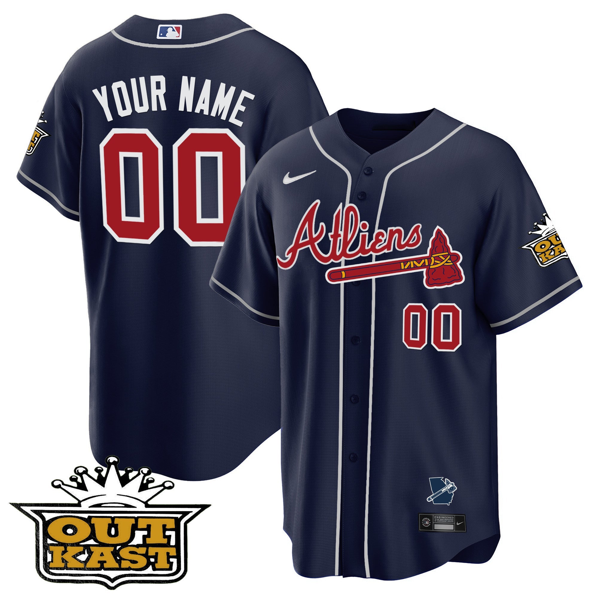 Atlanta Atliens Cool Base Custom Jersey V2