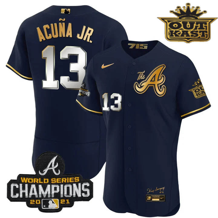 Men’s Atlanta Outkast Gold The A Flex Base Jersey