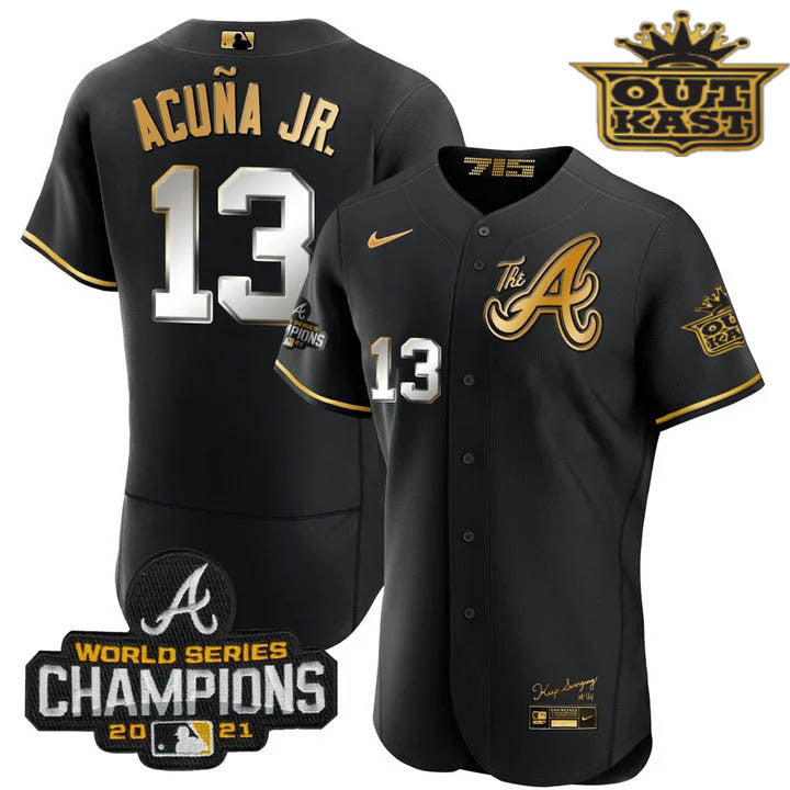 Men’s Atlanta Outkast Gold The A Flex Base Jersey