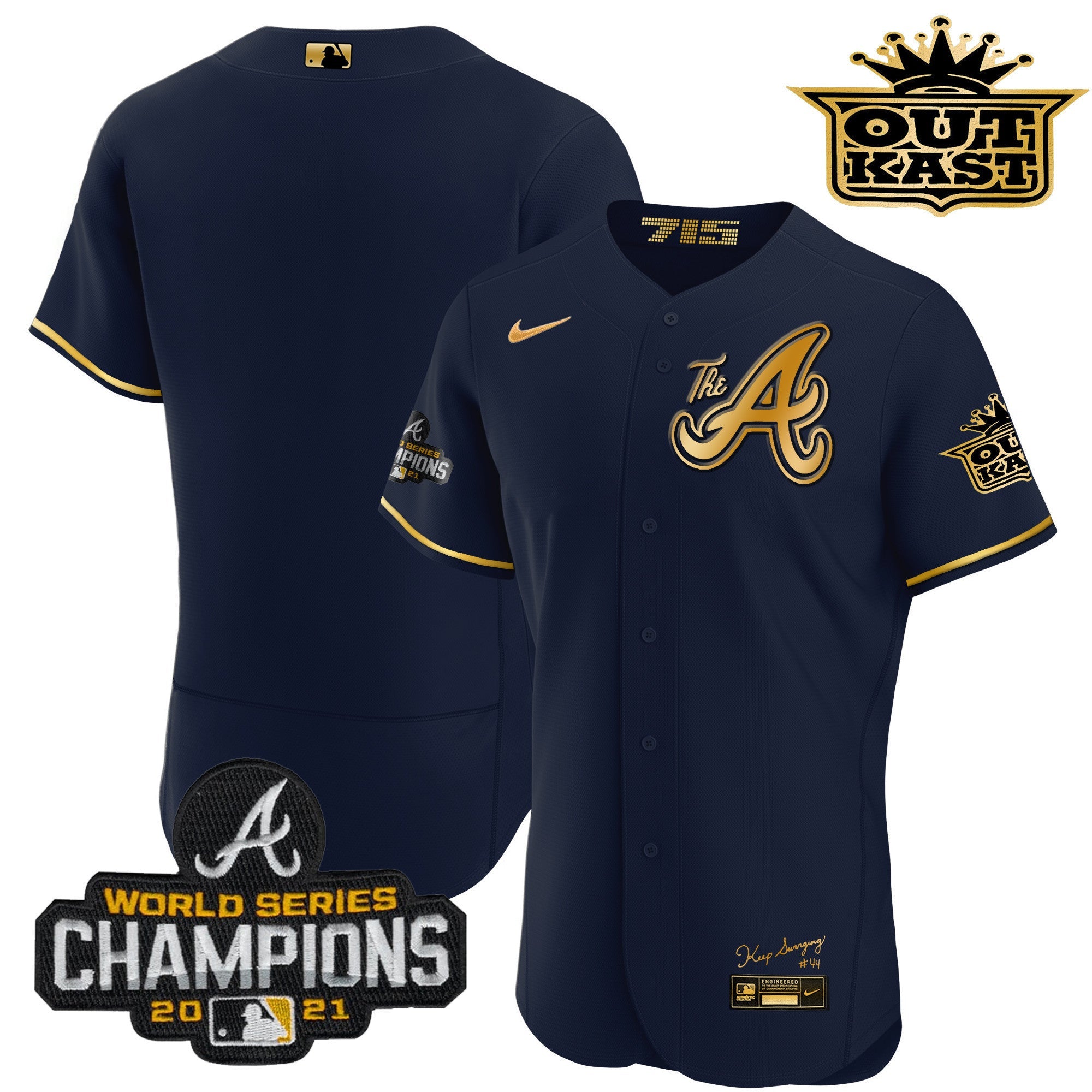 Men’s Atlanta Outkast Gold The A Flex Base Jersey