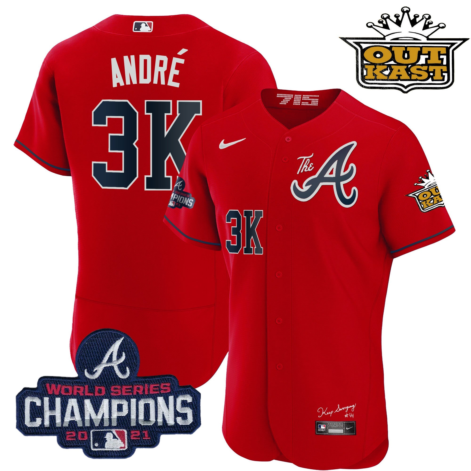 Men’s Atlanta Outkast Gold The A Flex Base Jersey