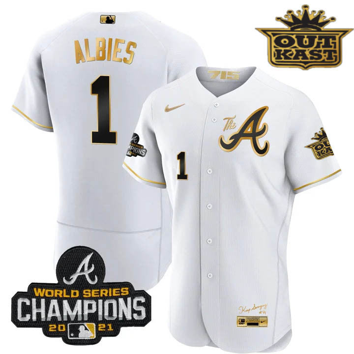 Men’s Atlanta Outkast Gold The A Flex Base Jersey