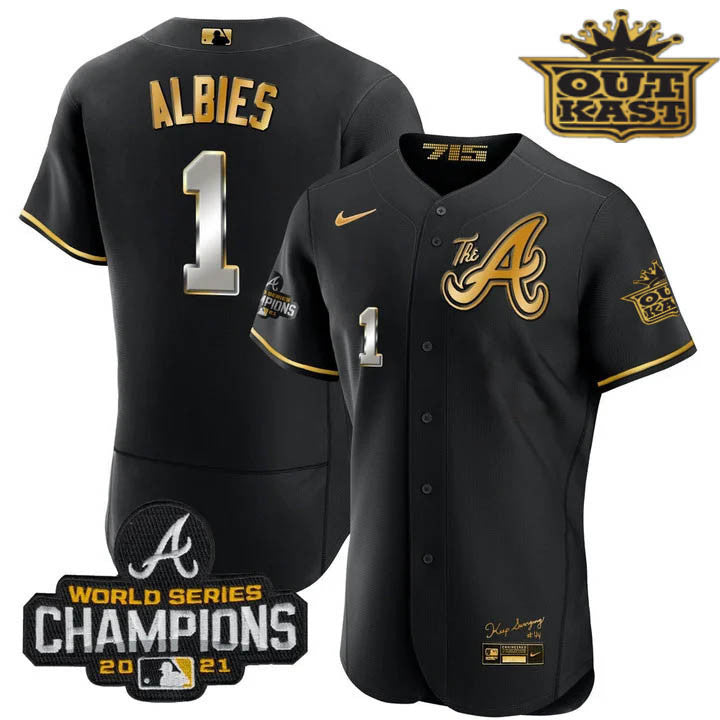 Men’s Atlanta Outkast Gold The A Flex Base Jersey