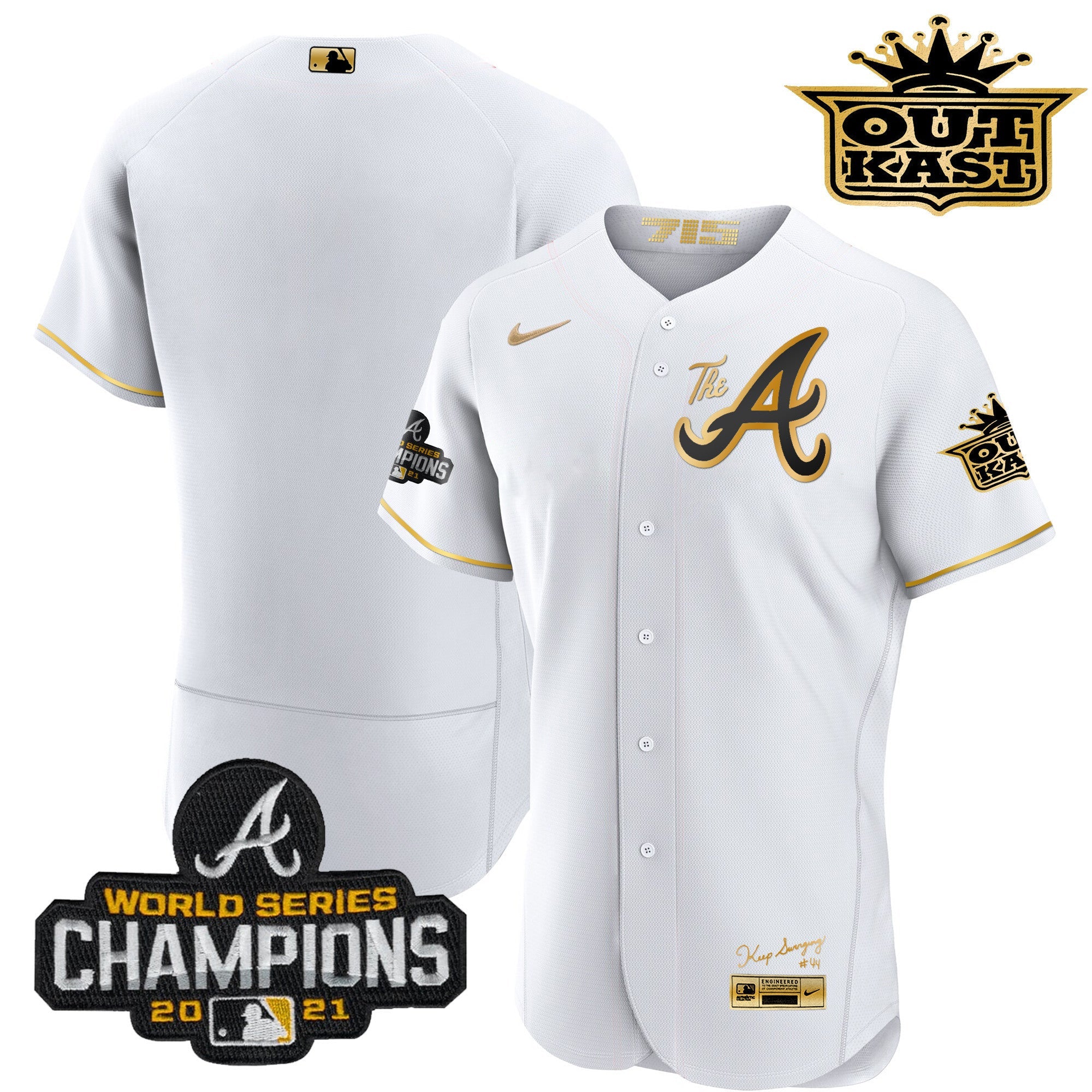 Men’s Atlanta Outkast Gold The A Flex Base Jersey