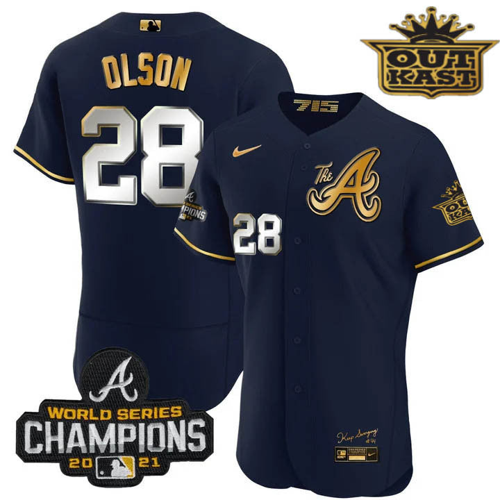 Men’s Atlanta Outkast Gold The A Flex Base Jersey