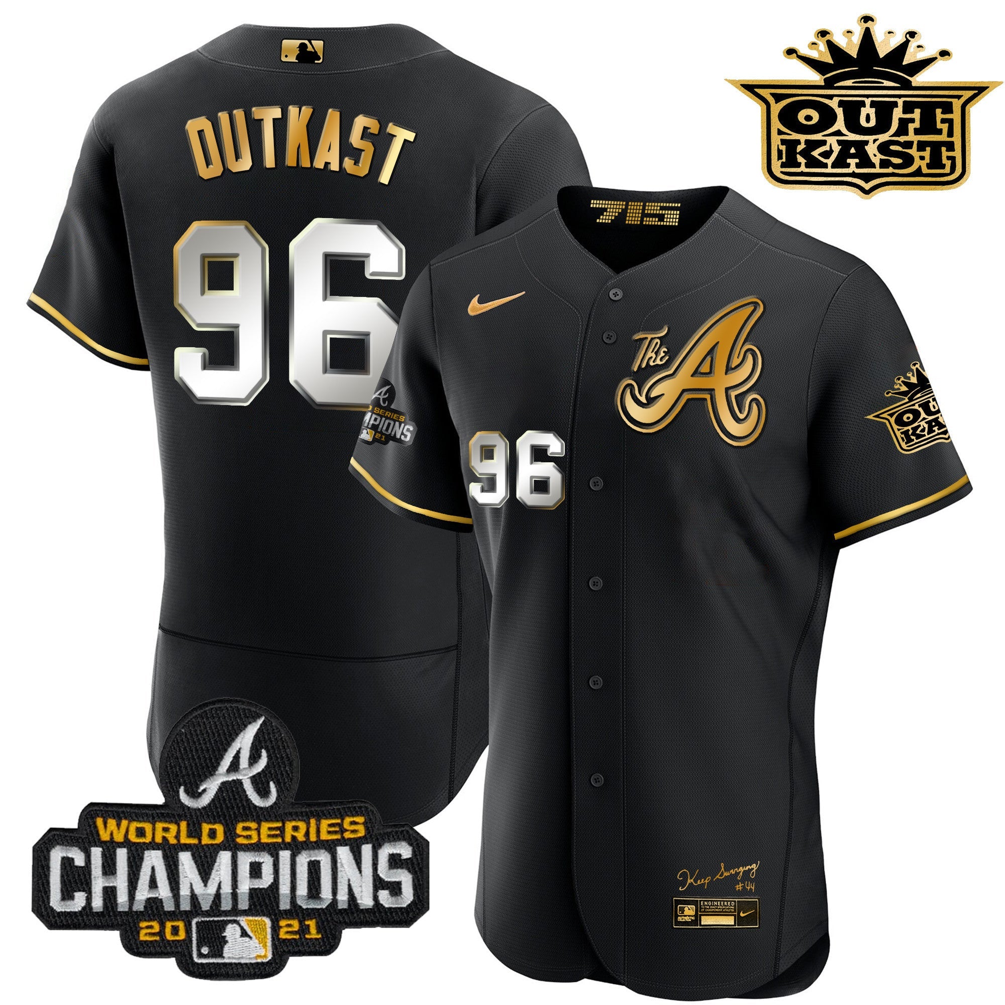 Men’s Atlanta Outkast Gold The A Flex Base Jersey