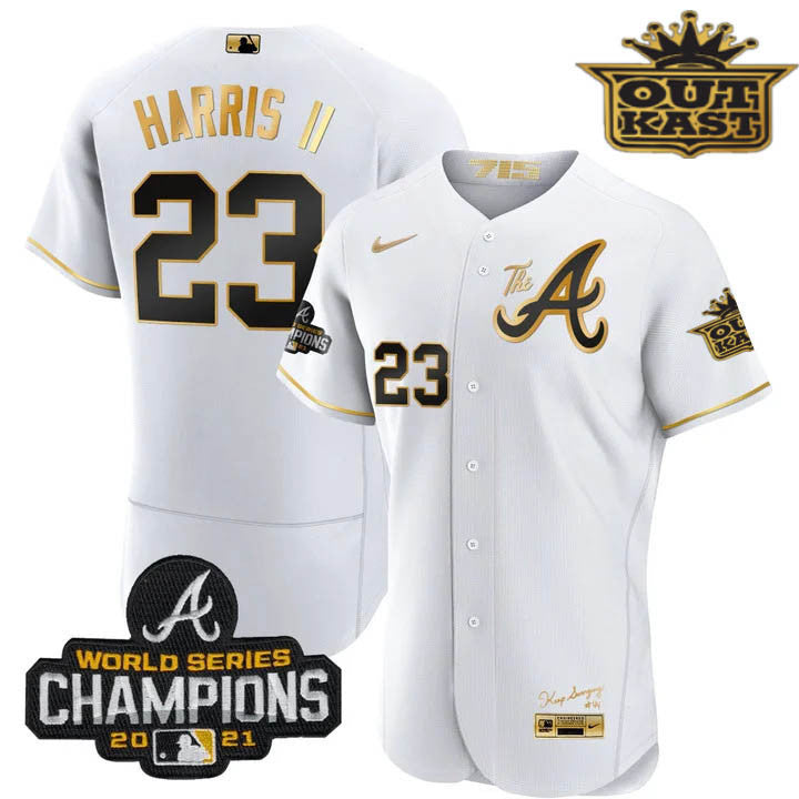 Men’s Atlanta Outkast Gold The A Flex Base Jersey