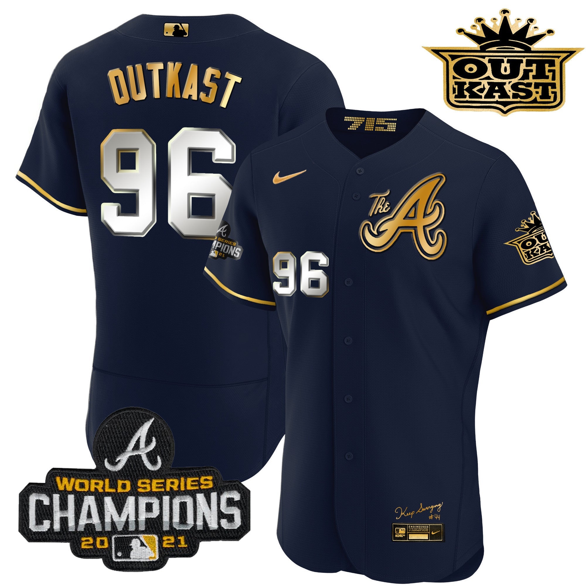 Men’s Atlanta Outkast Gold The A Flex Base Jersey